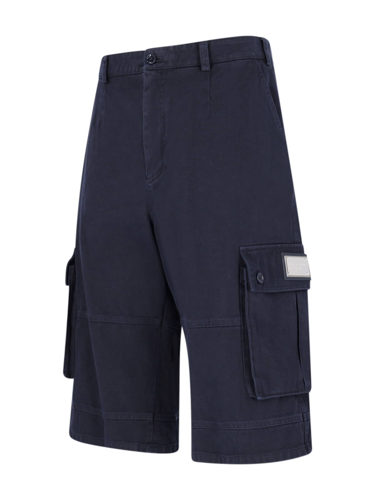 Shop Dolce & Gabbana Cargo Bermuda Shorts In Blue