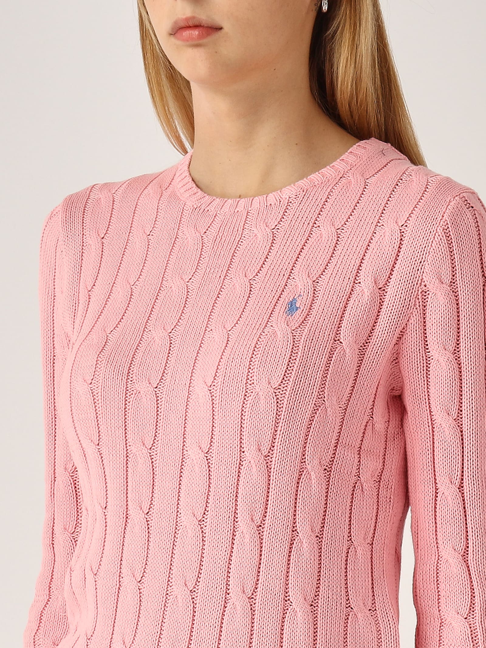 Shop Polo Ralph Lauren Julianna Sweater In Rosa