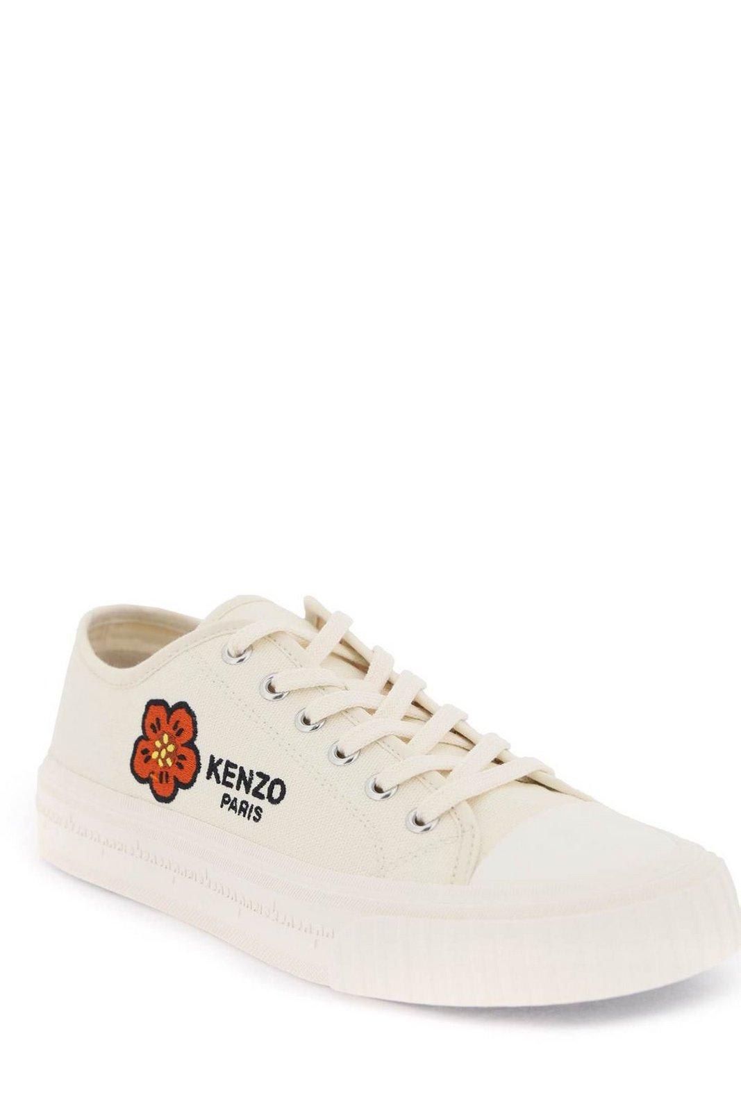 Shop Kenzo School Low-top Sneakers In White