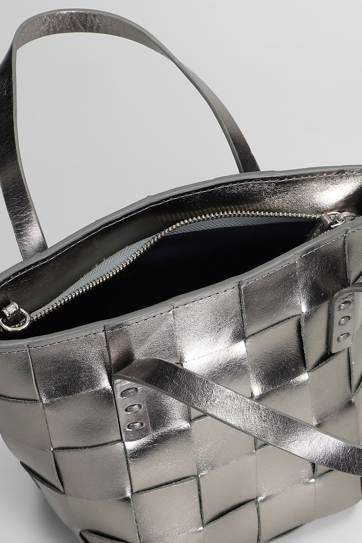 Dragon Diffusion Japan Mini Shoulder Bag In Gunmetal Leather In Gray