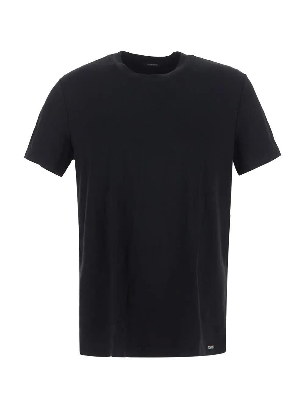 Shop Tom Ford Crewneck T-shirt In Black