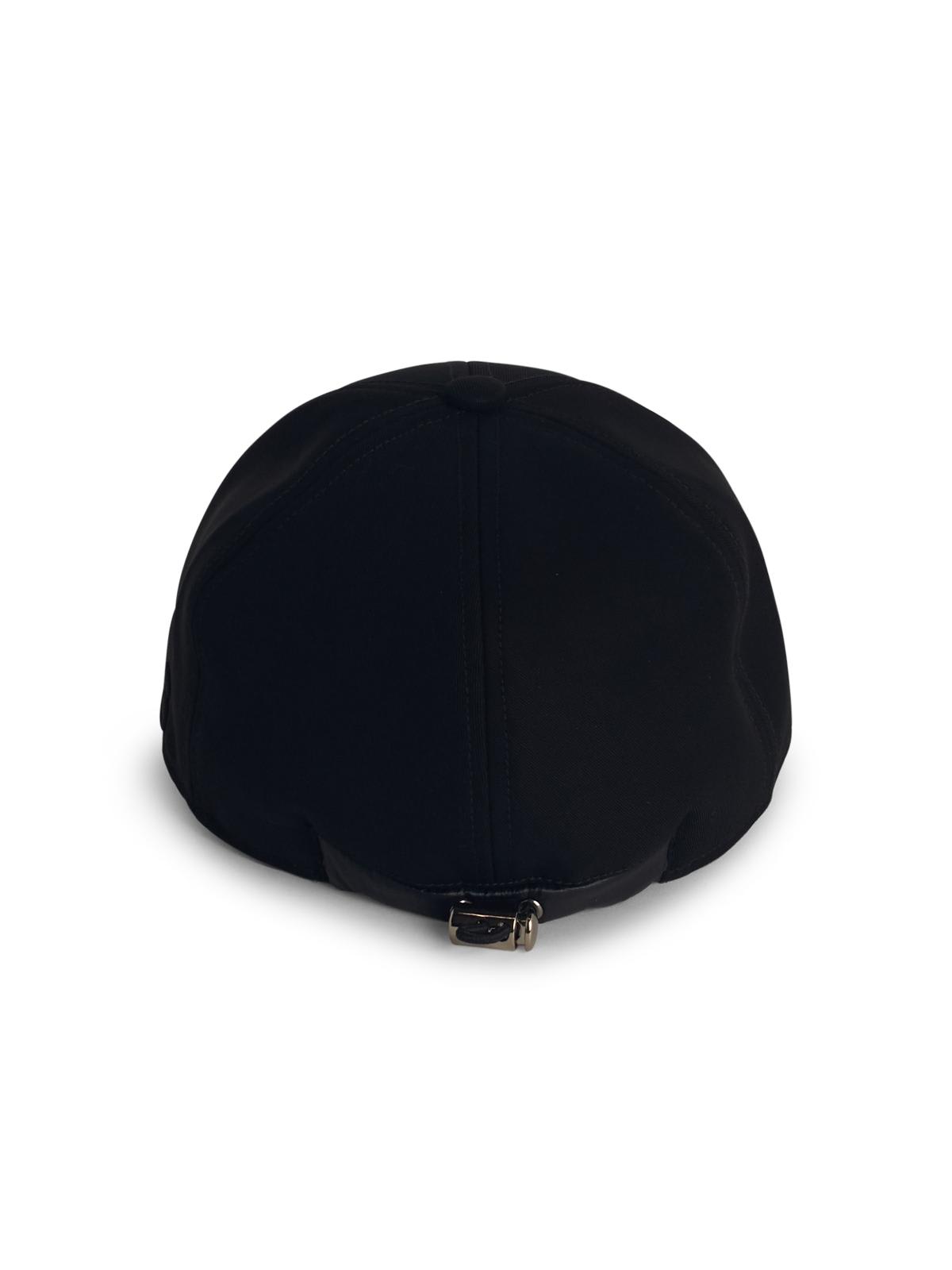 Sacai Black Cotton Cap In Black