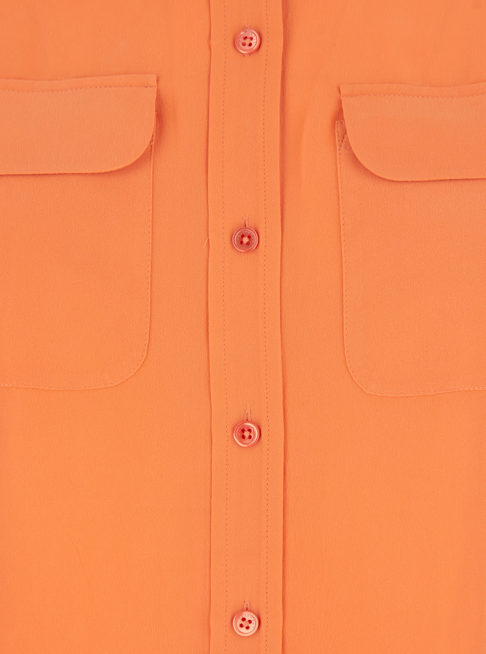 EQUIPMENT SIGNATURE ORANGE SHIRT WITH POINTED COLLAR IN SILK WOMAN