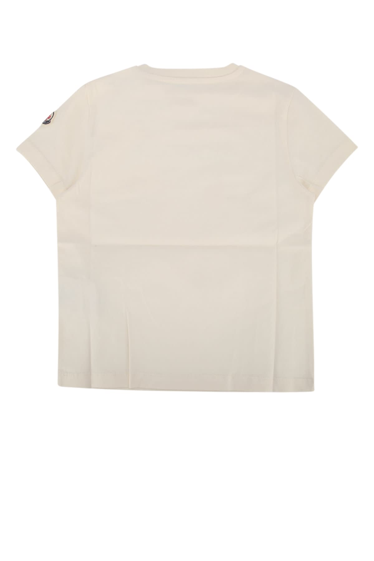 Moncler Kids Ss T-shirt In Neutral