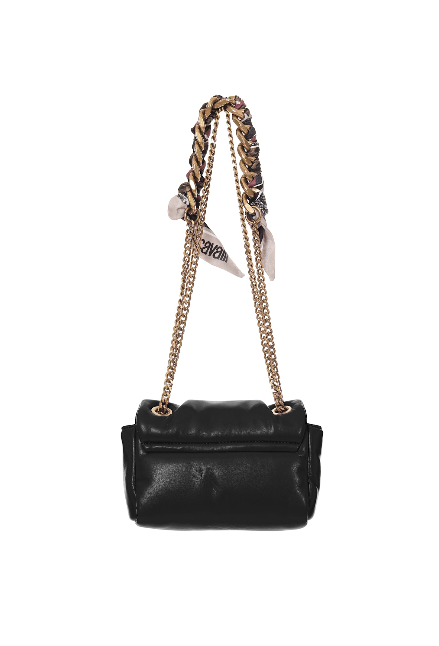 Just Cavalli Quilted Chain Mini Bag In Black