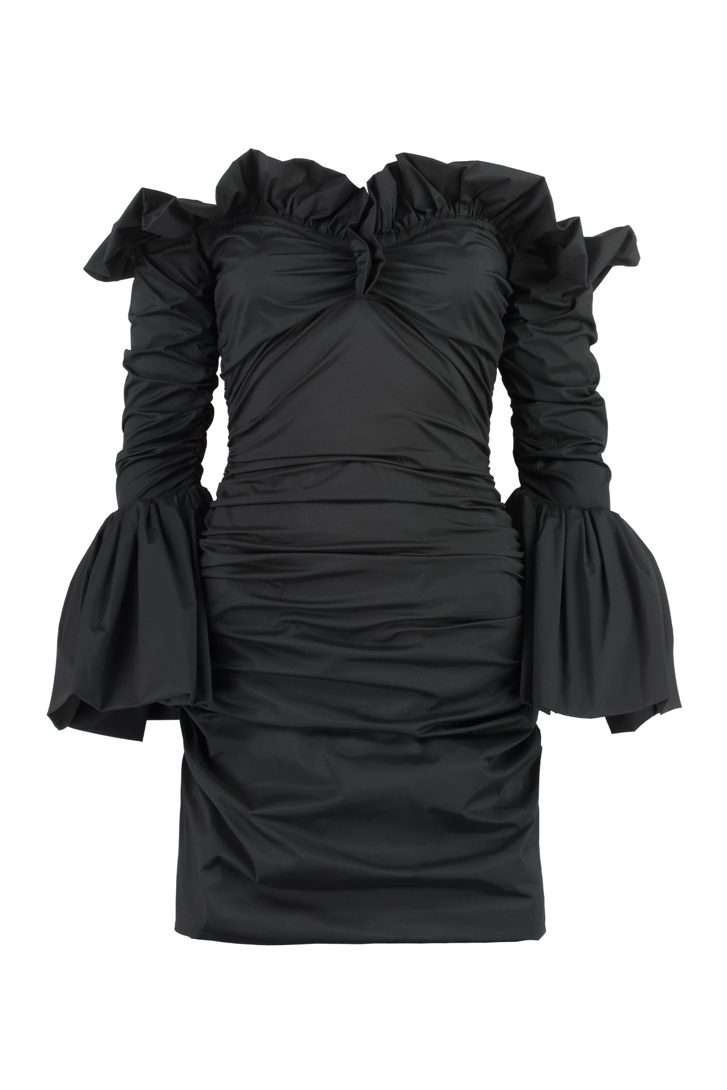 Shop Philosophy Di Lorenzo Serafini Off-the-shoulder Dress In Black