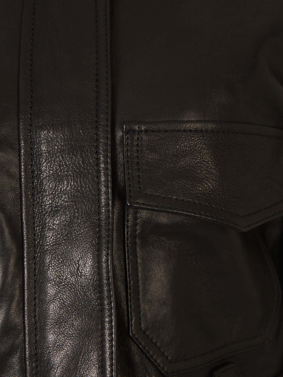 Khaite The Cordelia Long-sleeved Leather Jacket In Black
