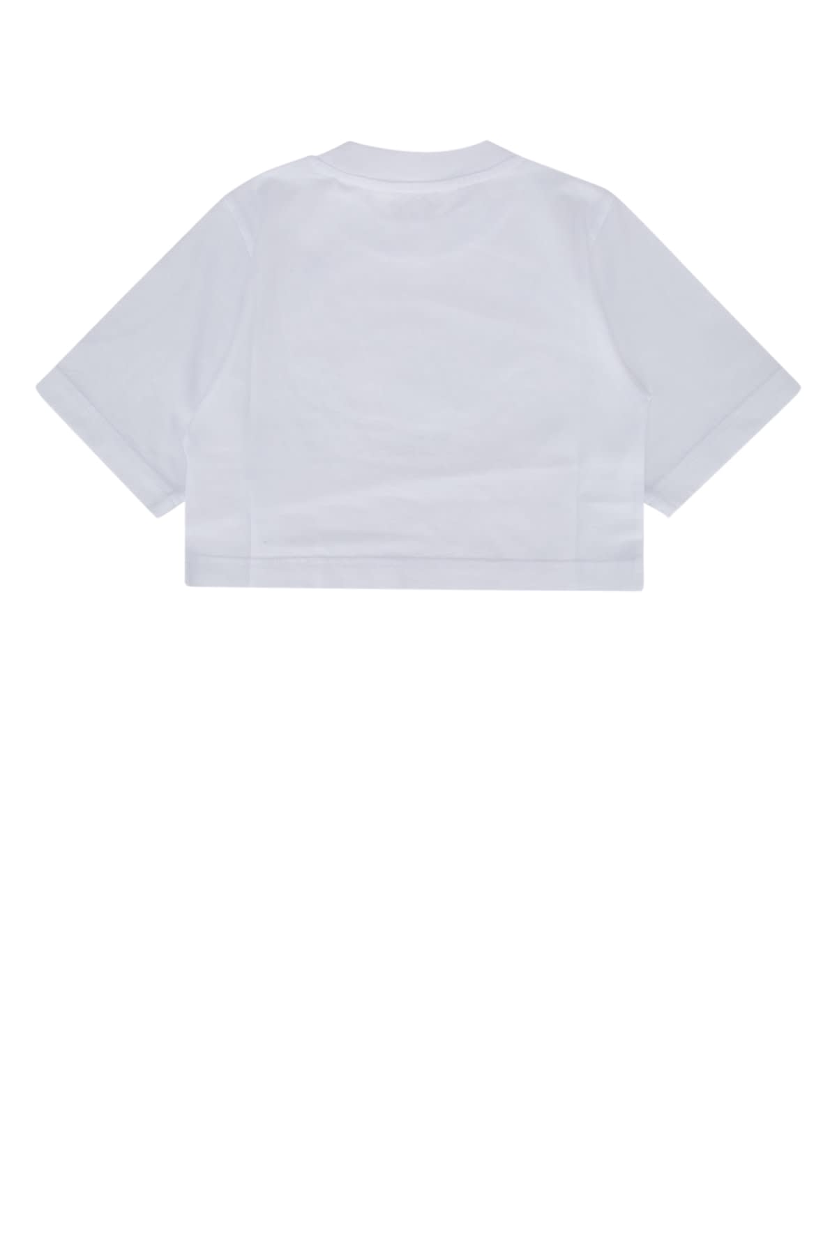 Palm Angels Kids' T-shirt In Whitebrown