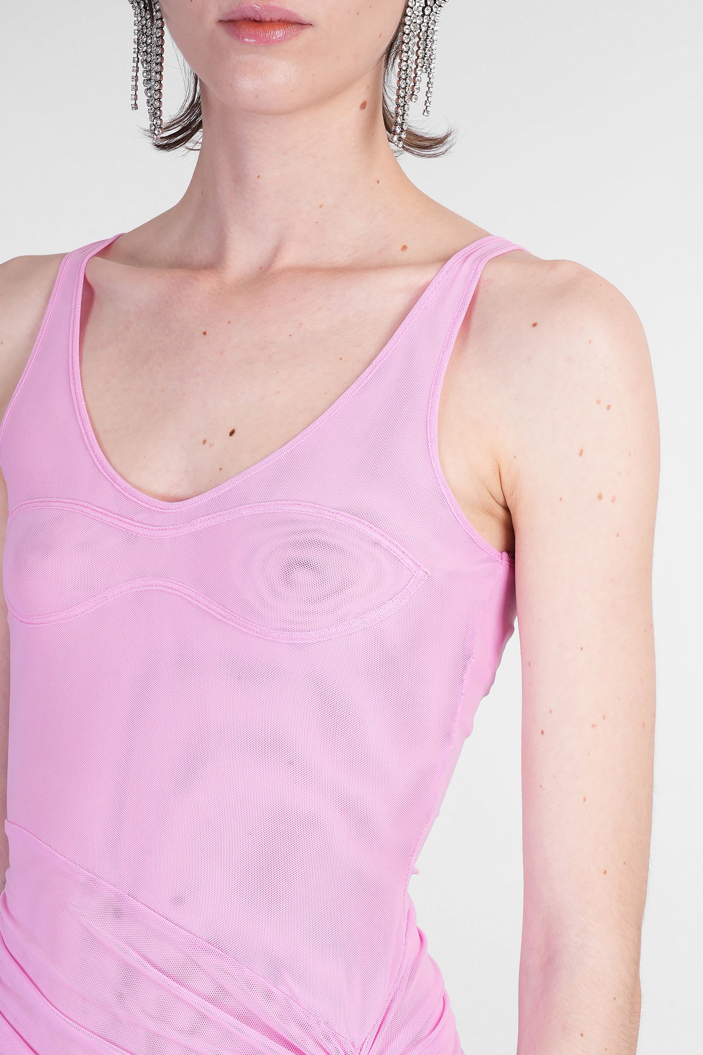 David Koma In Rose-pink Polyamide In Pink