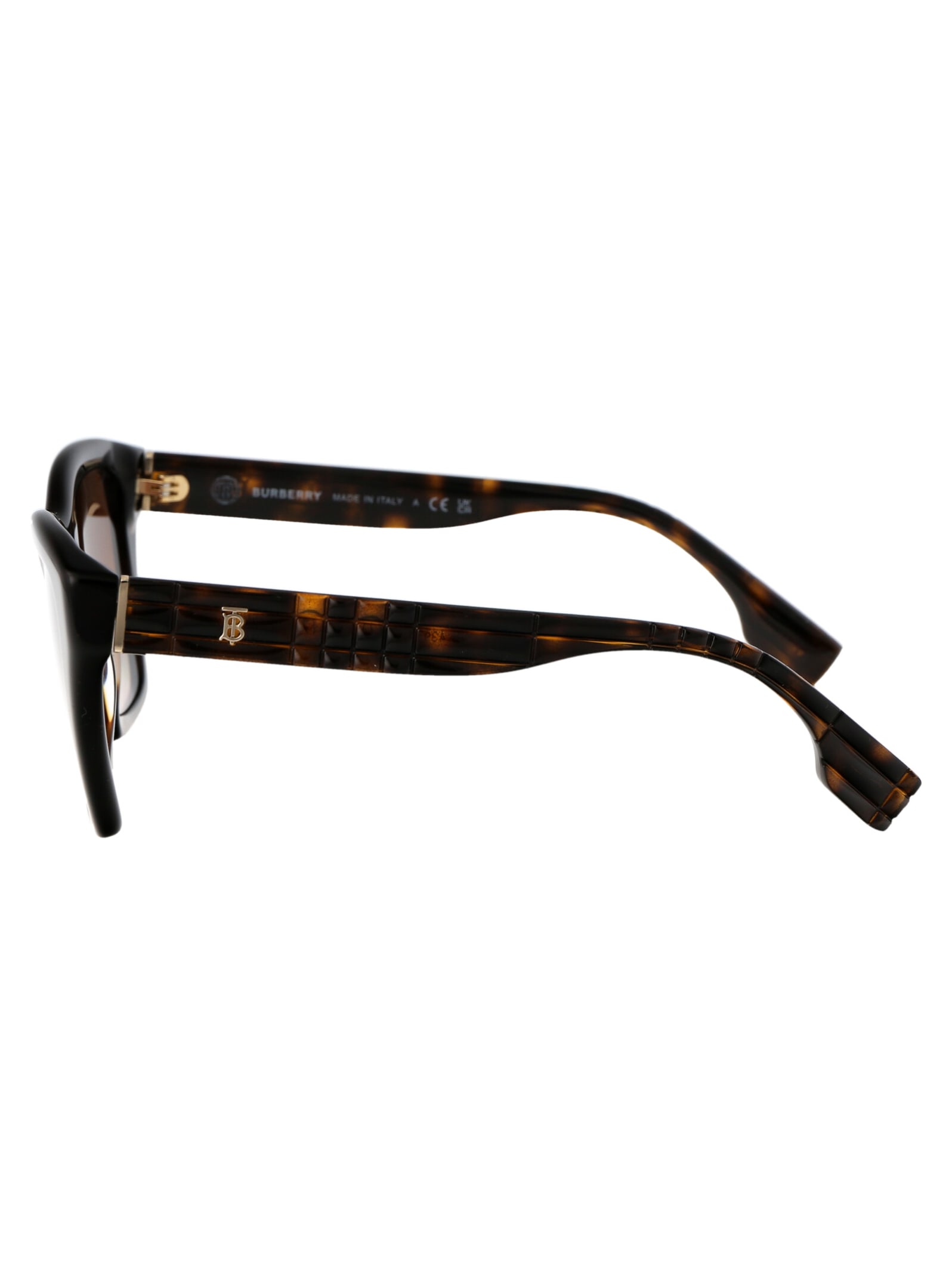 Monogram Motif Oversized Round Frame Lola Sunglasses in Dark  Tortoiseshell/brown - Women | Burberry® Official