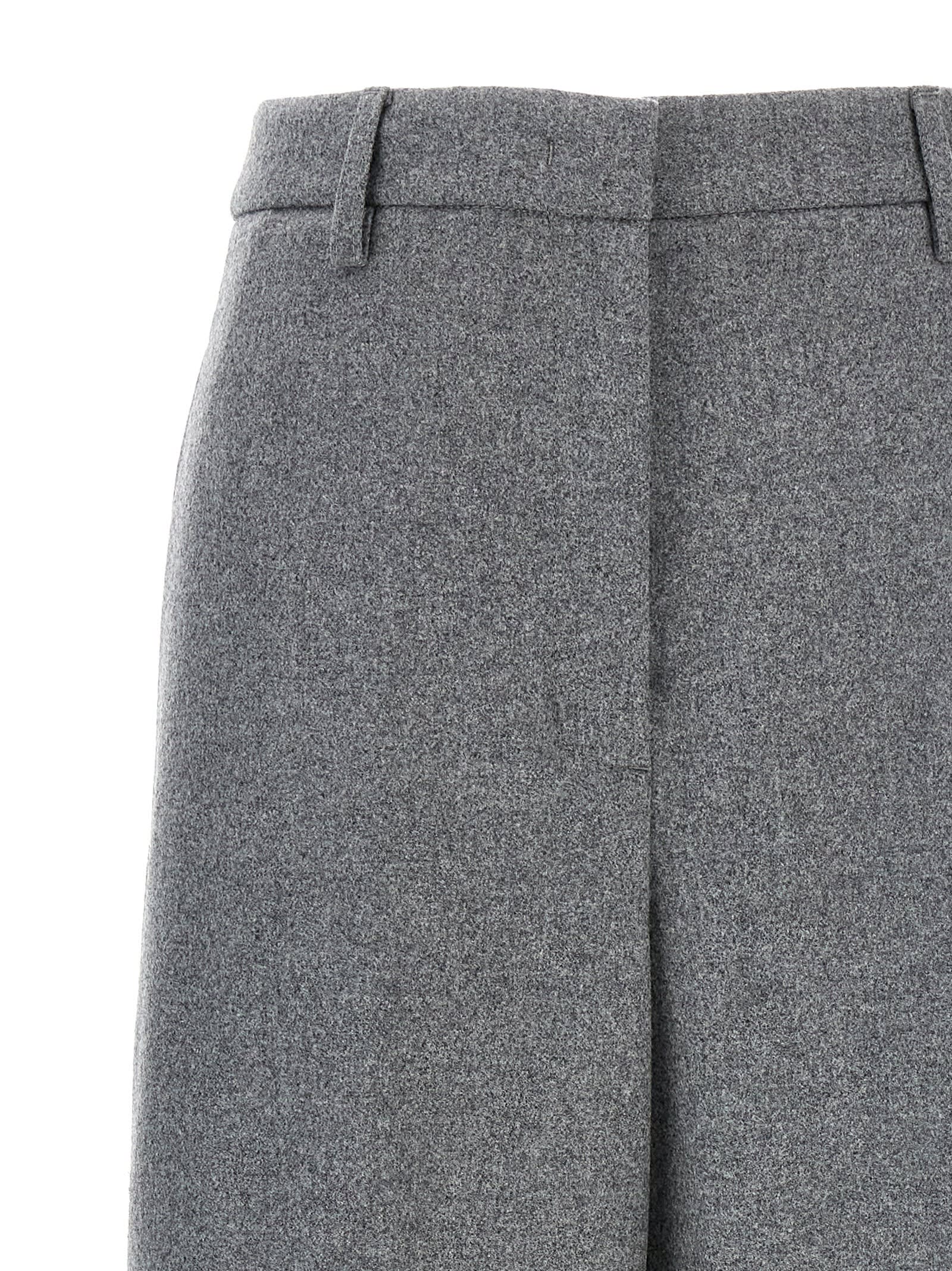 Shop Fabiana Filippi Flannel Pants In Gray