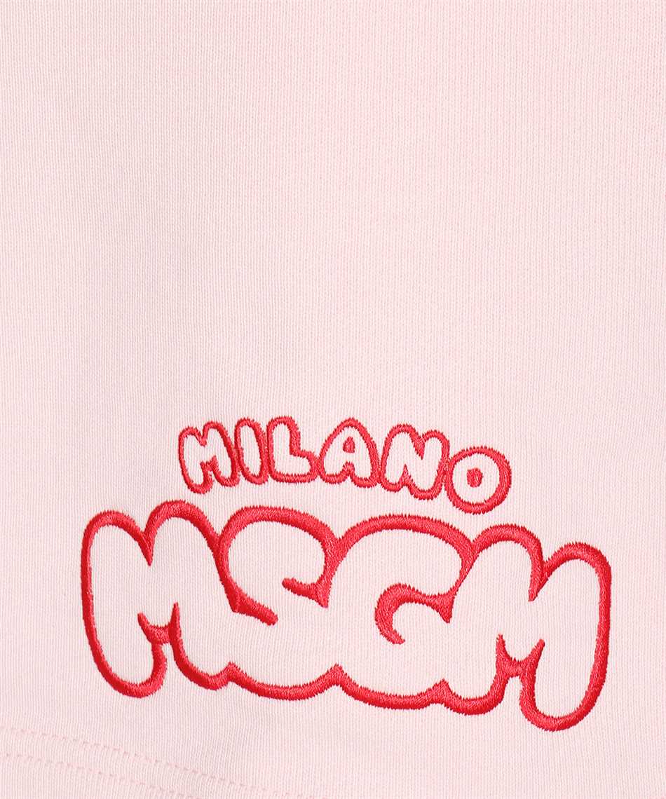 Msgm Logo-embroidered Elasticated-waistband Shorts In Pink