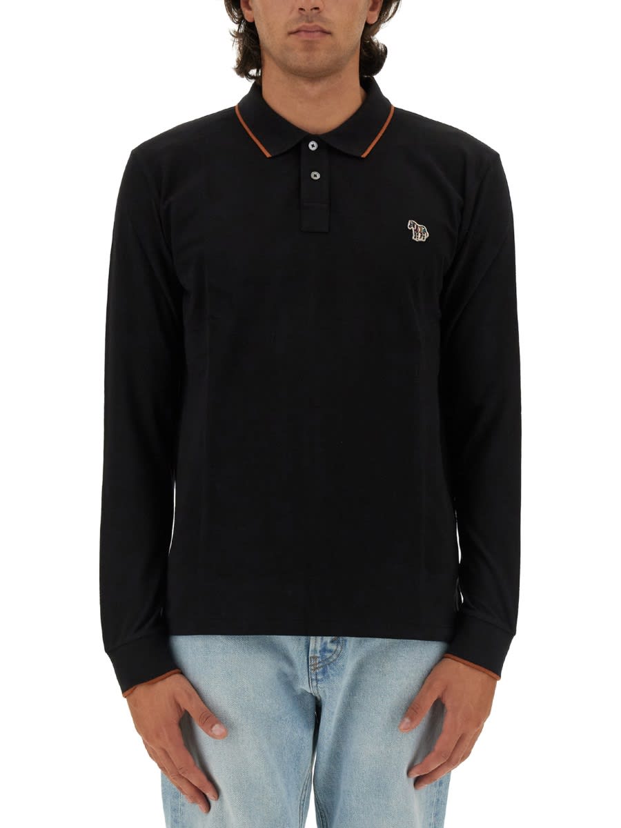 Polo Shirt With Zebra Patch