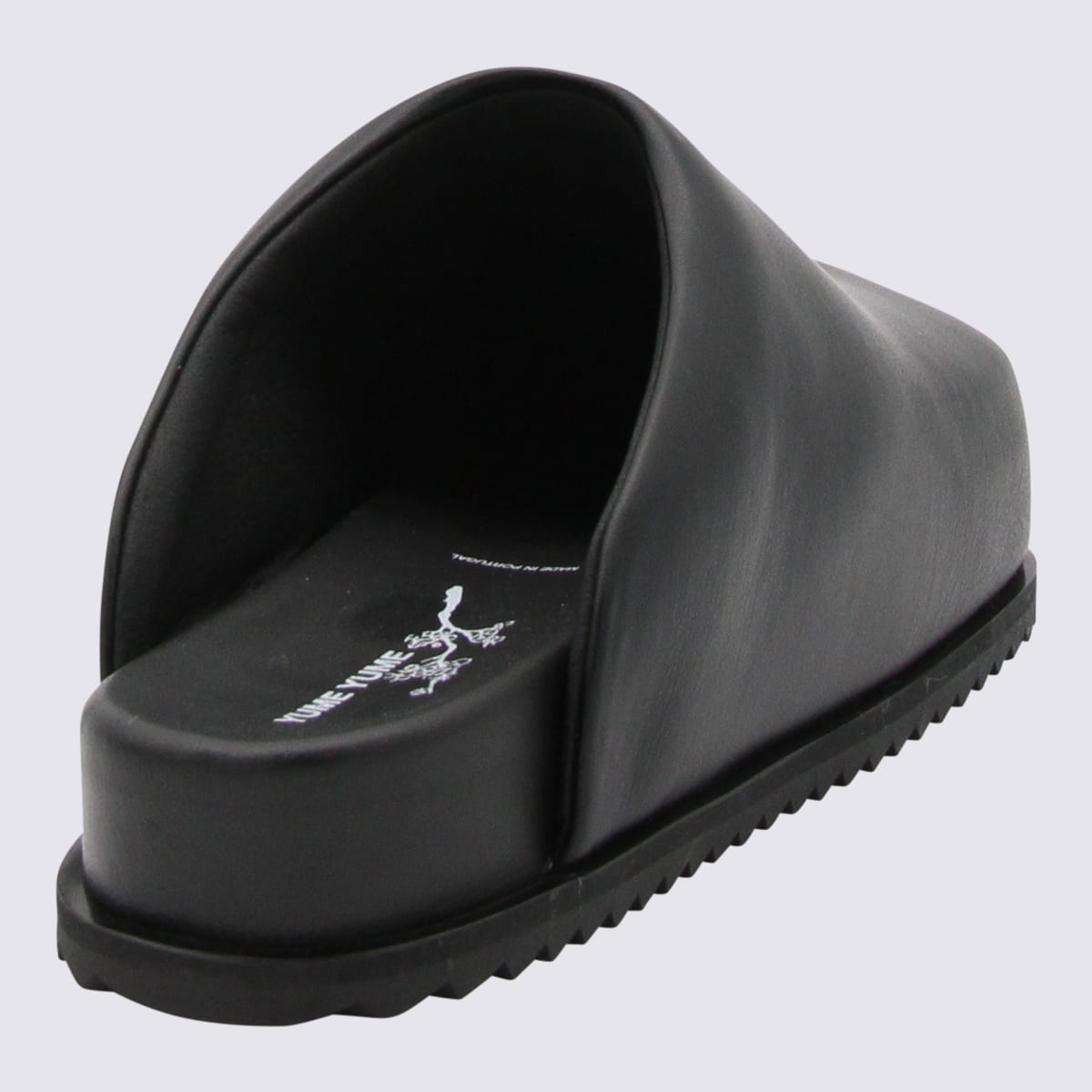 Shop Yume Yume Black Faux Leather Truck Sandals