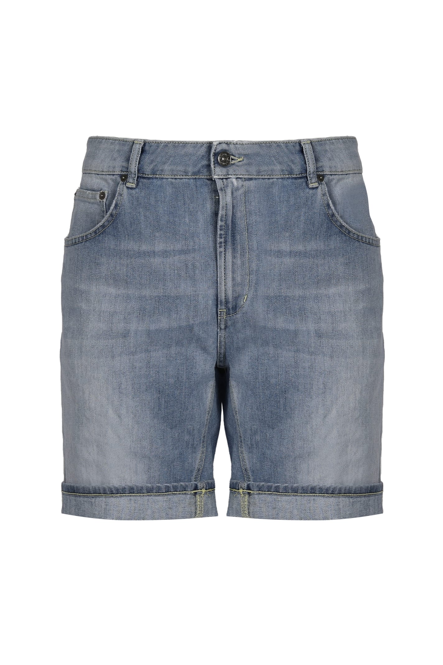 Dondup Shorts In Cotton In Light Blue
