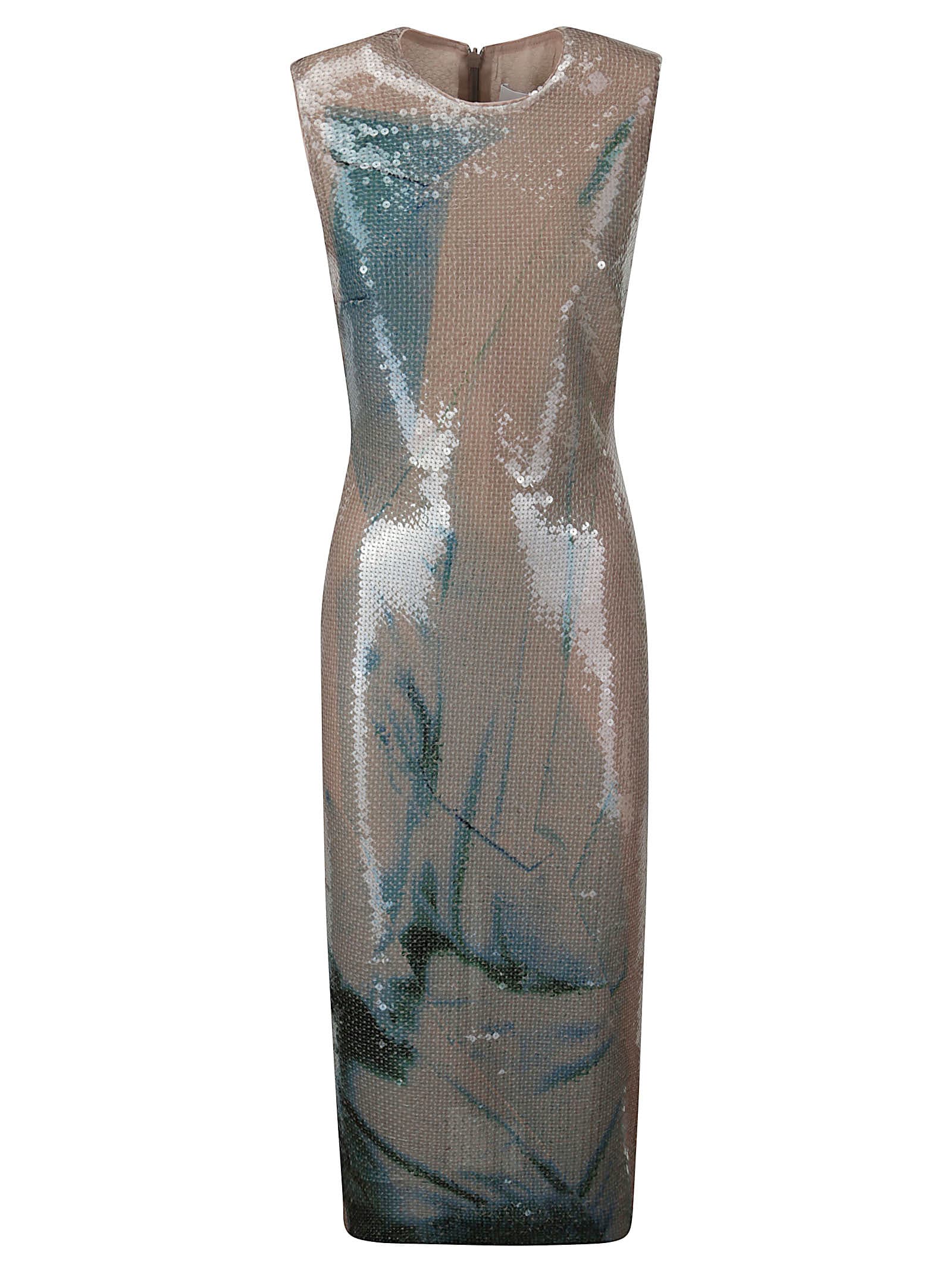 Shop 16arlington Aveo Midi Dress In Blue Print/fog