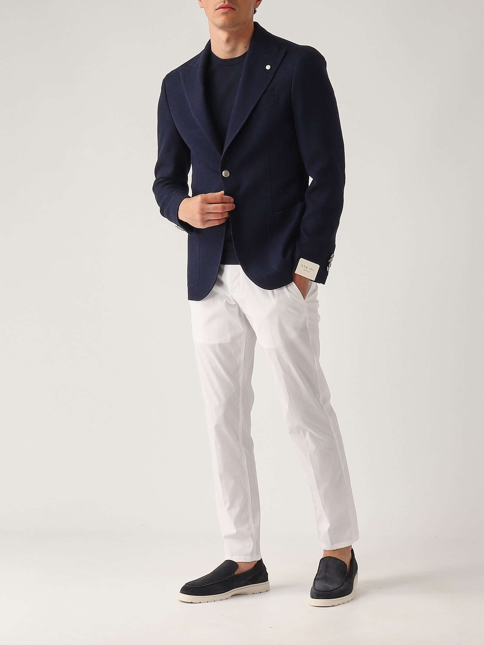 L.b.m 1911 Giacca Drop S Regolare Rever Lancia Blazer In Blue