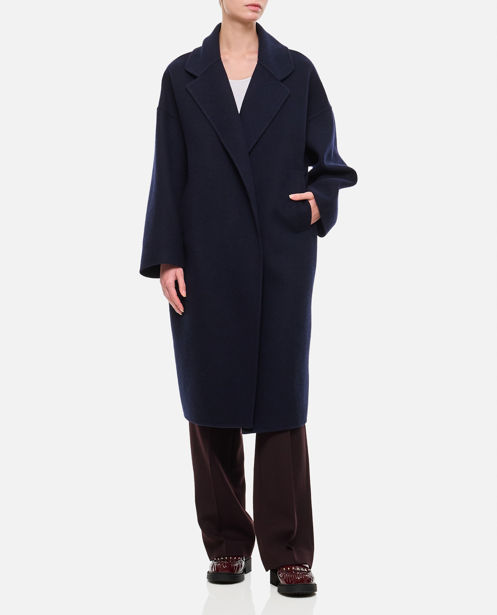 Shop Dušan Oversized Coat In Blue