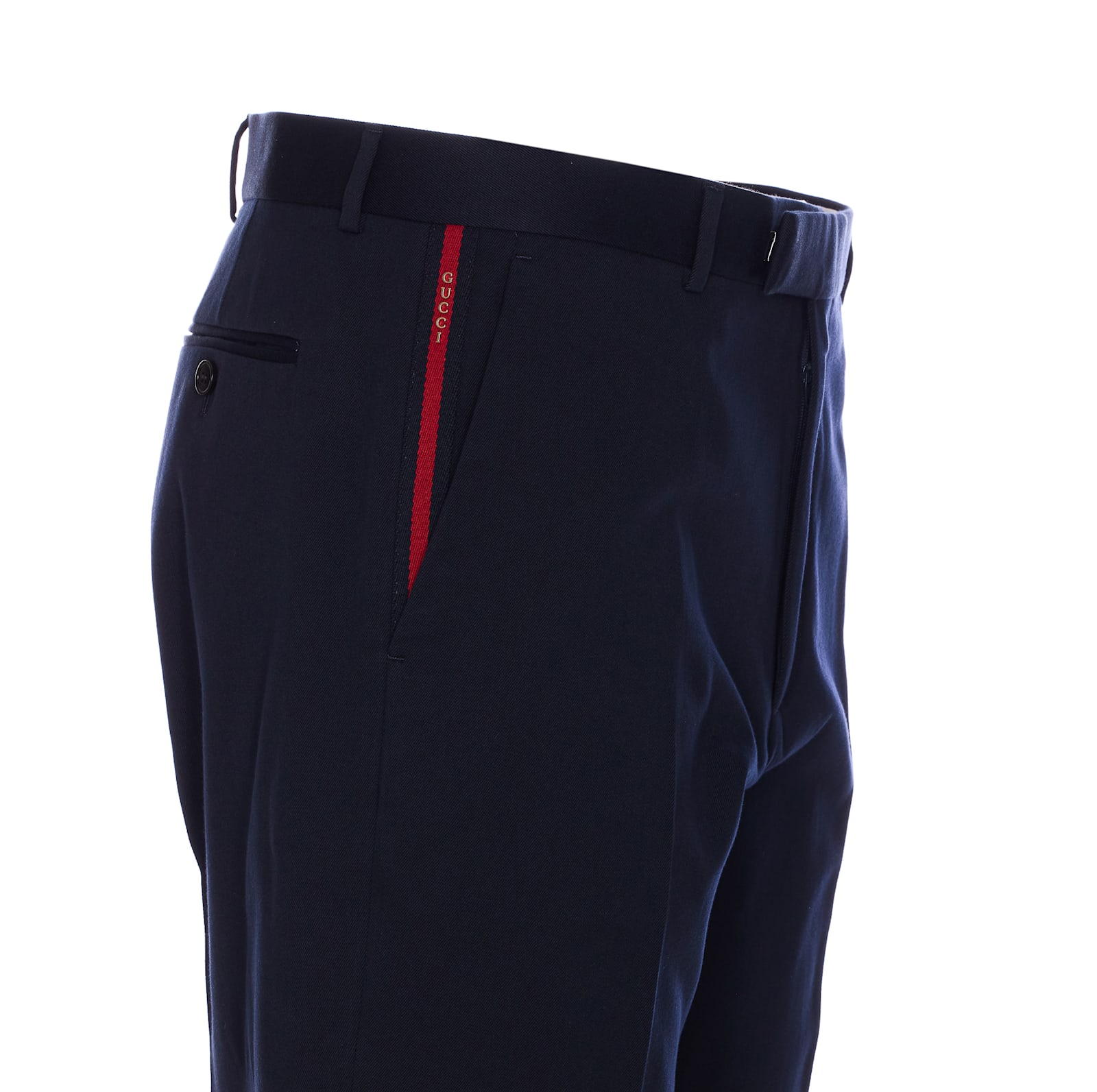 Gucci Tailored Trousers With Web Ribbon Detail