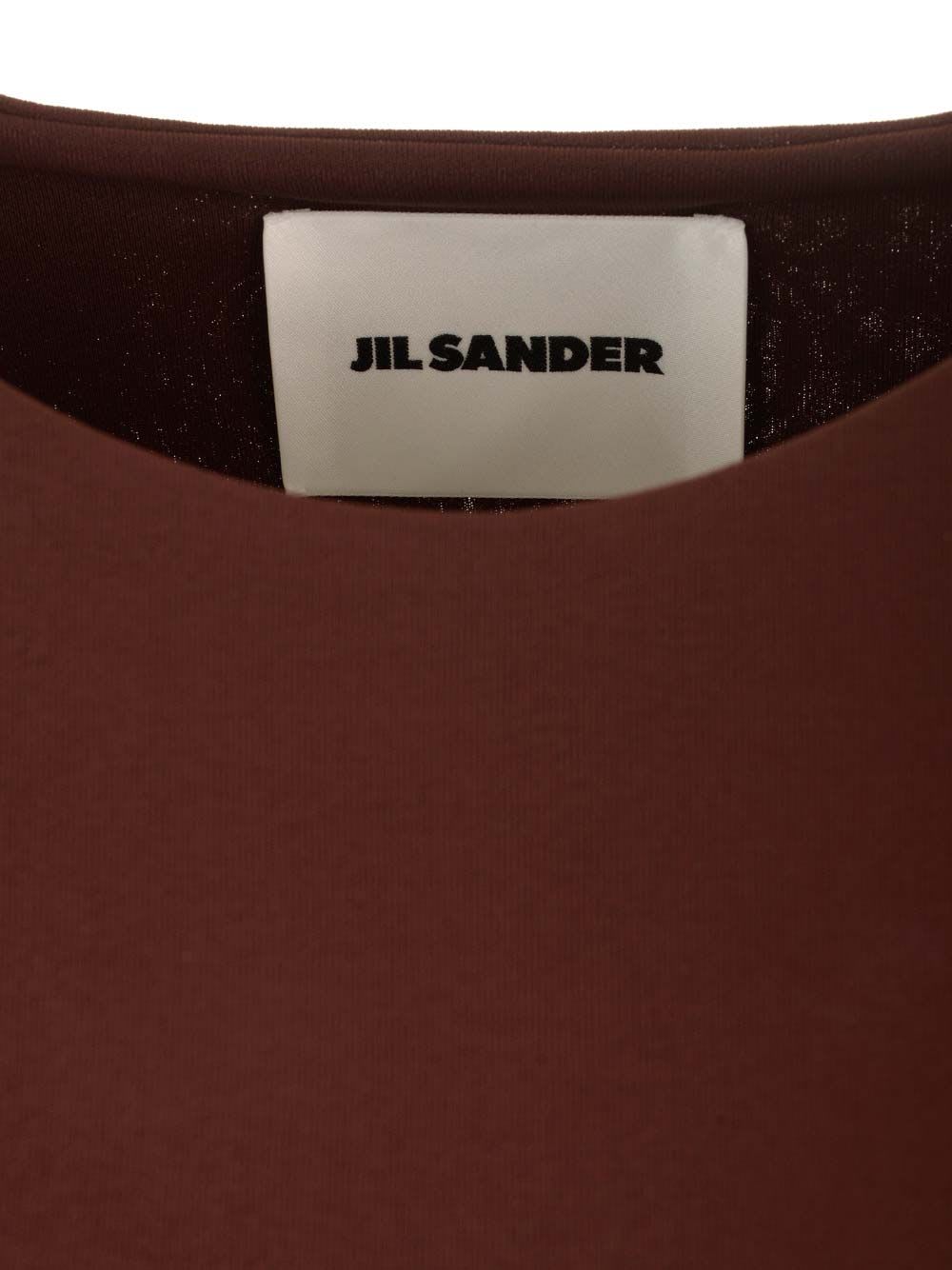 Shop Jil Sander Jersey Sweater In Brown