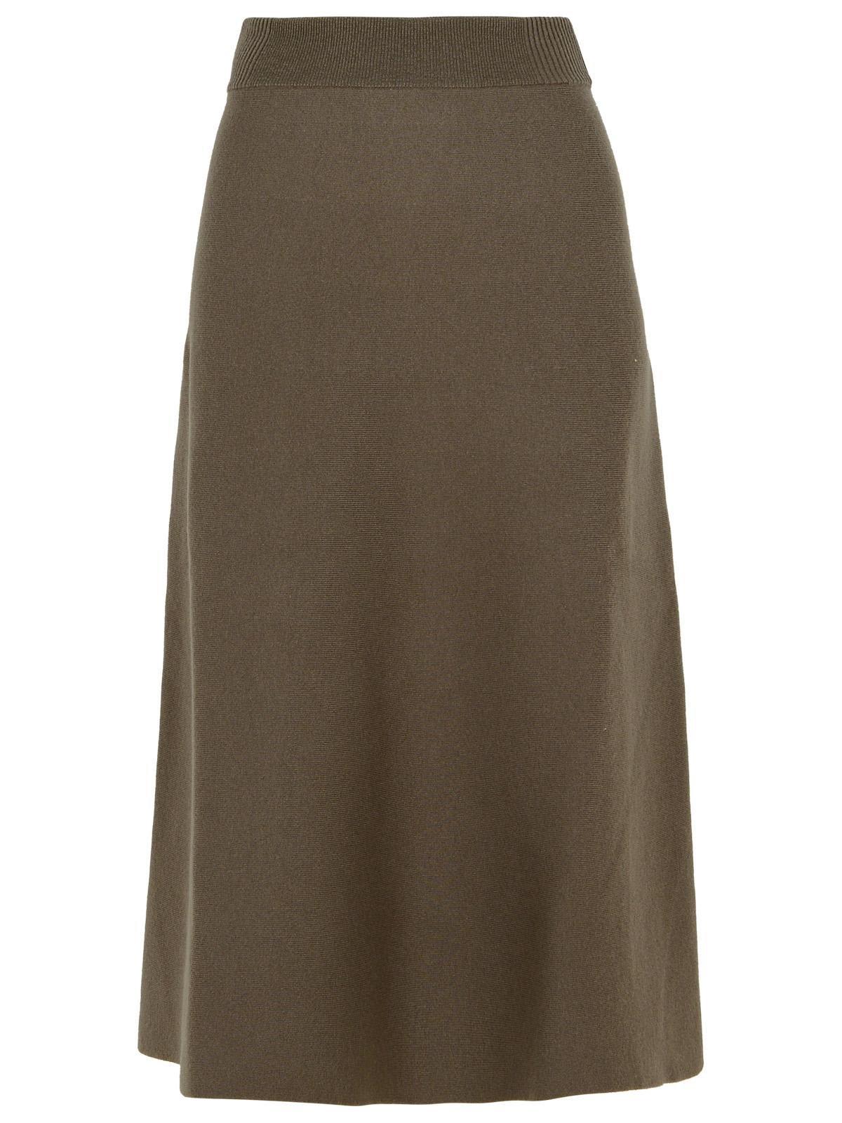 Fine Knitted Flared Midi Skirt