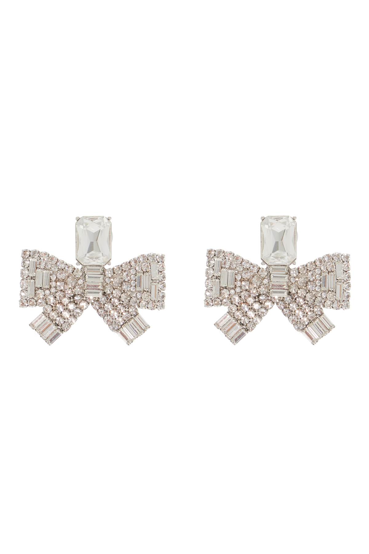 Small Bow Crystal Earrings