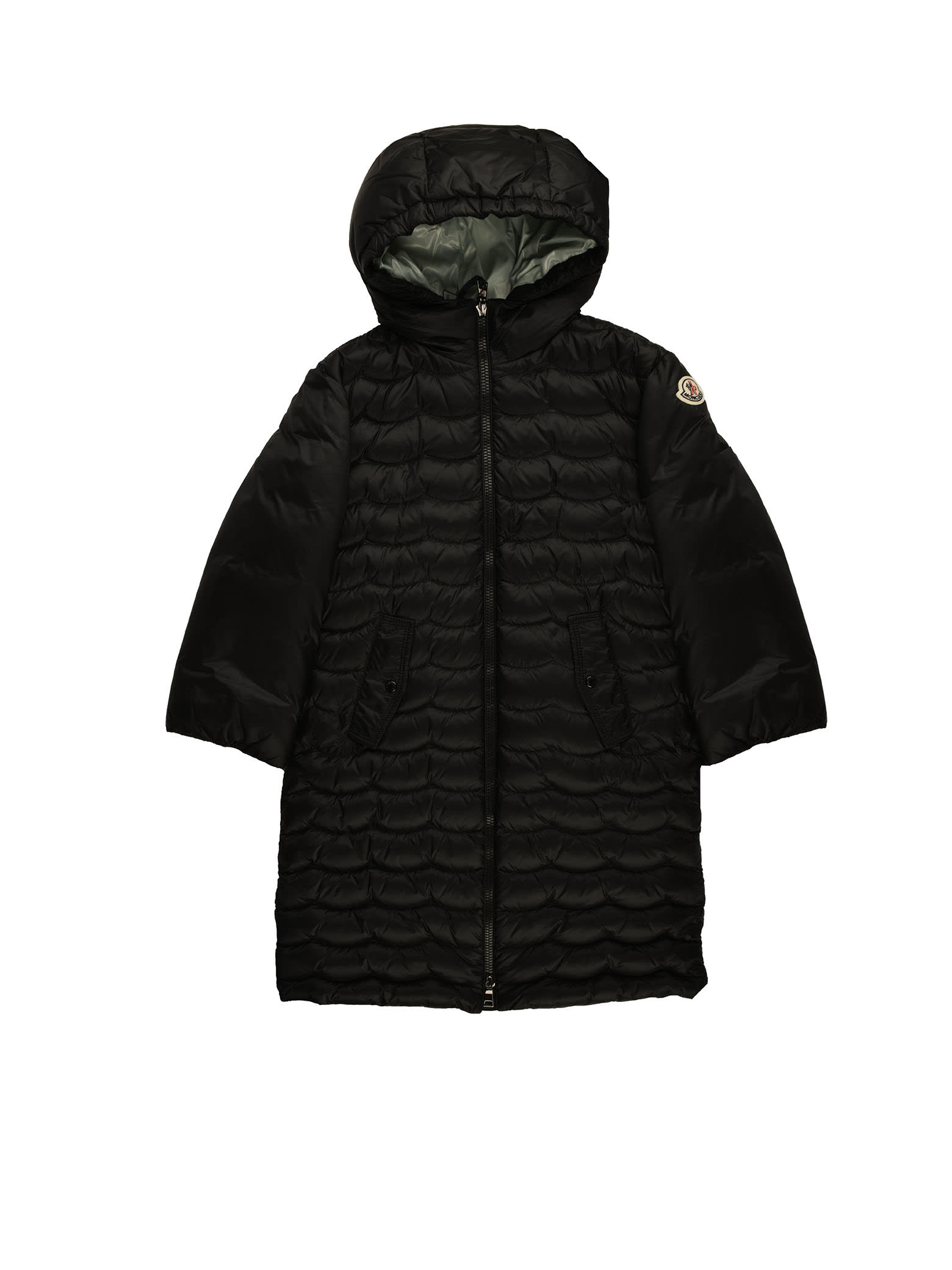 Moncler Long Black Jacket With Hood