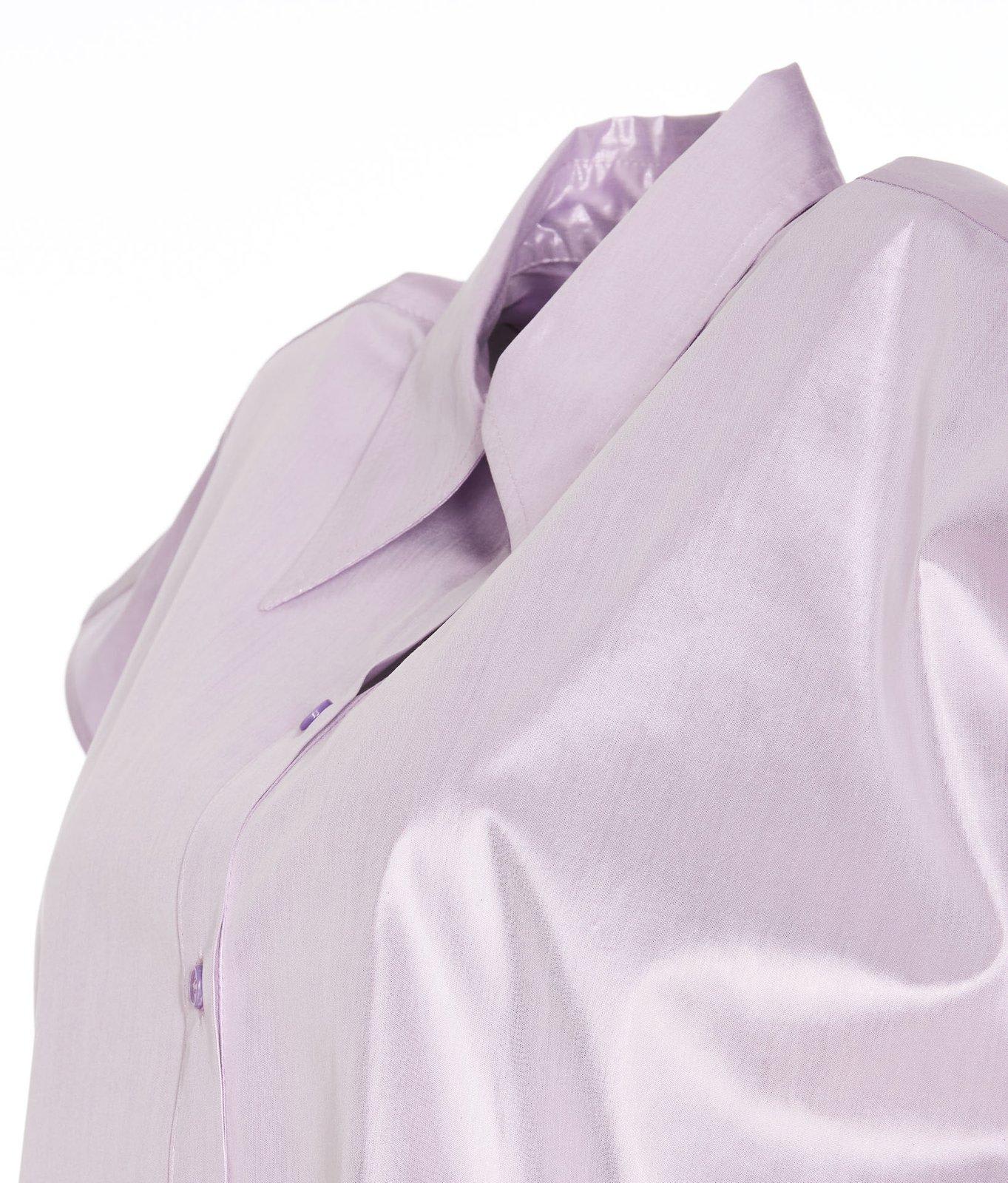 Shop Pinko Cadmo Laminated Sleeveless Shirt In Purple