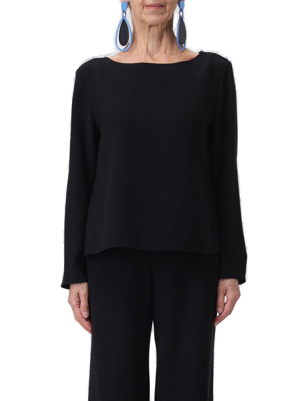 Bow-detailed Cropped Blouse Giorgio Armani