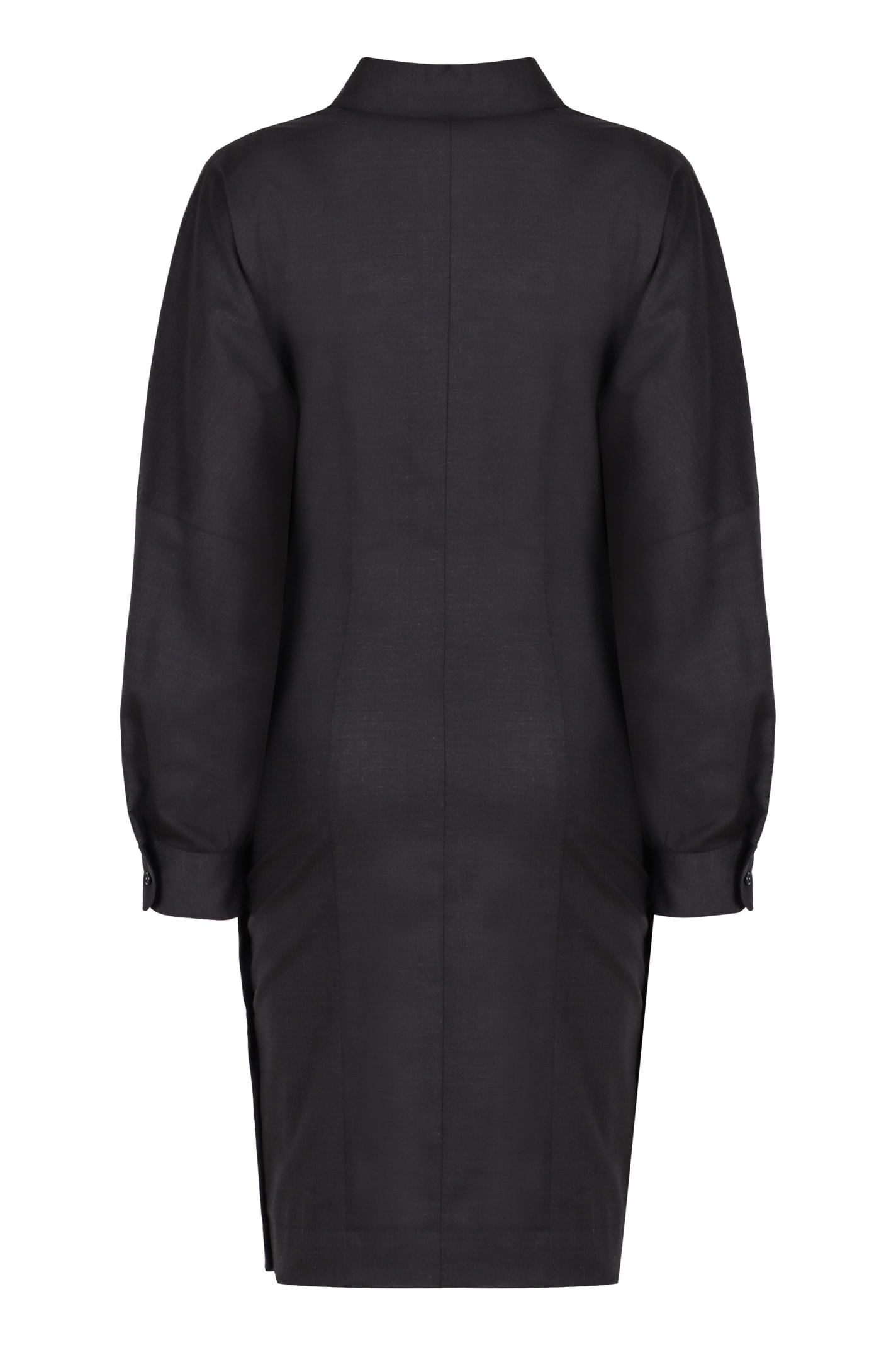 Shop Philosophy Di Lorenzo Serafini Wool-blend Dress In Grey