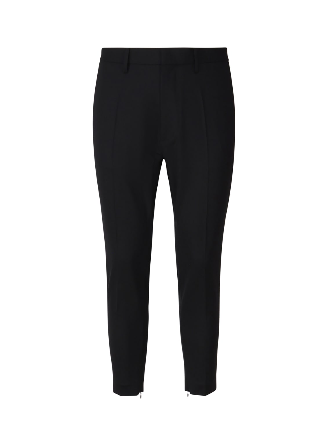 Shop Dsquared2 Stretch Wool Blend Trousers In Black