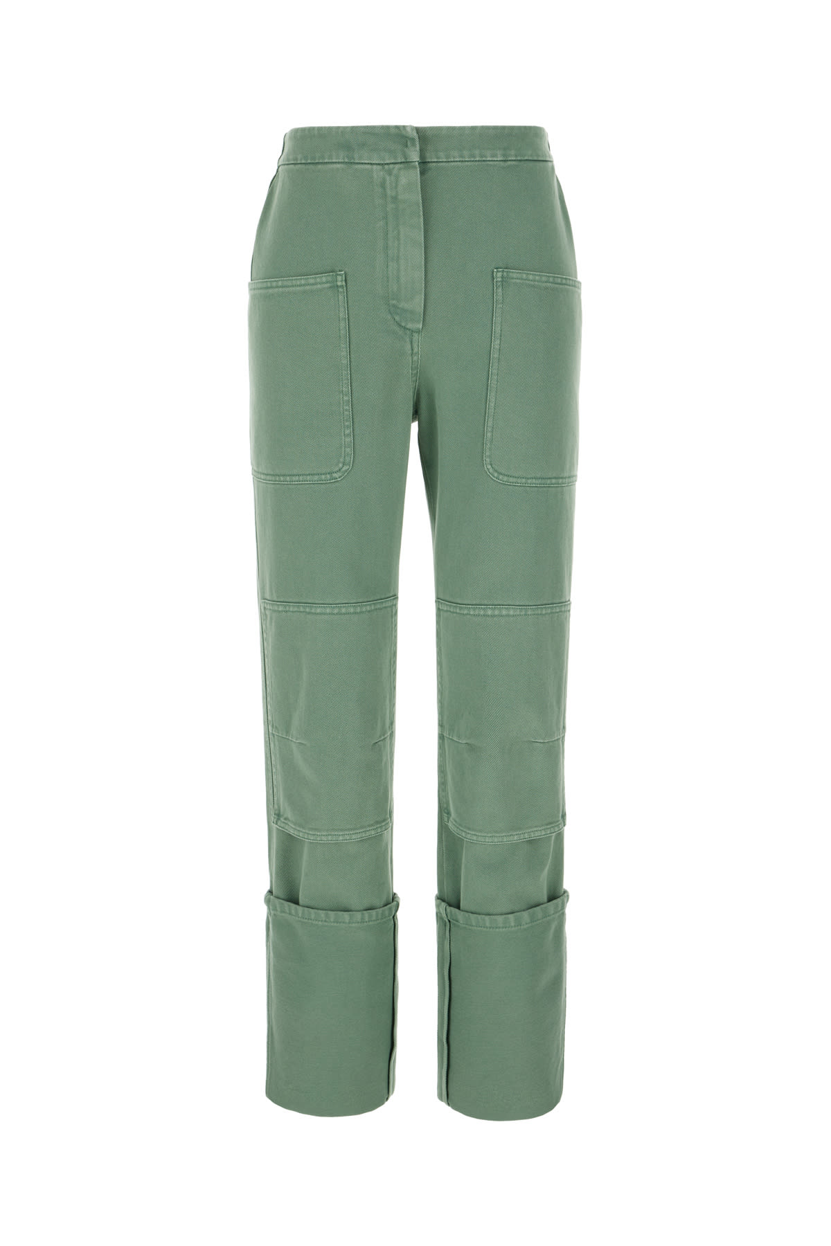 Max Mara Green Denim Facella Jeans In 016