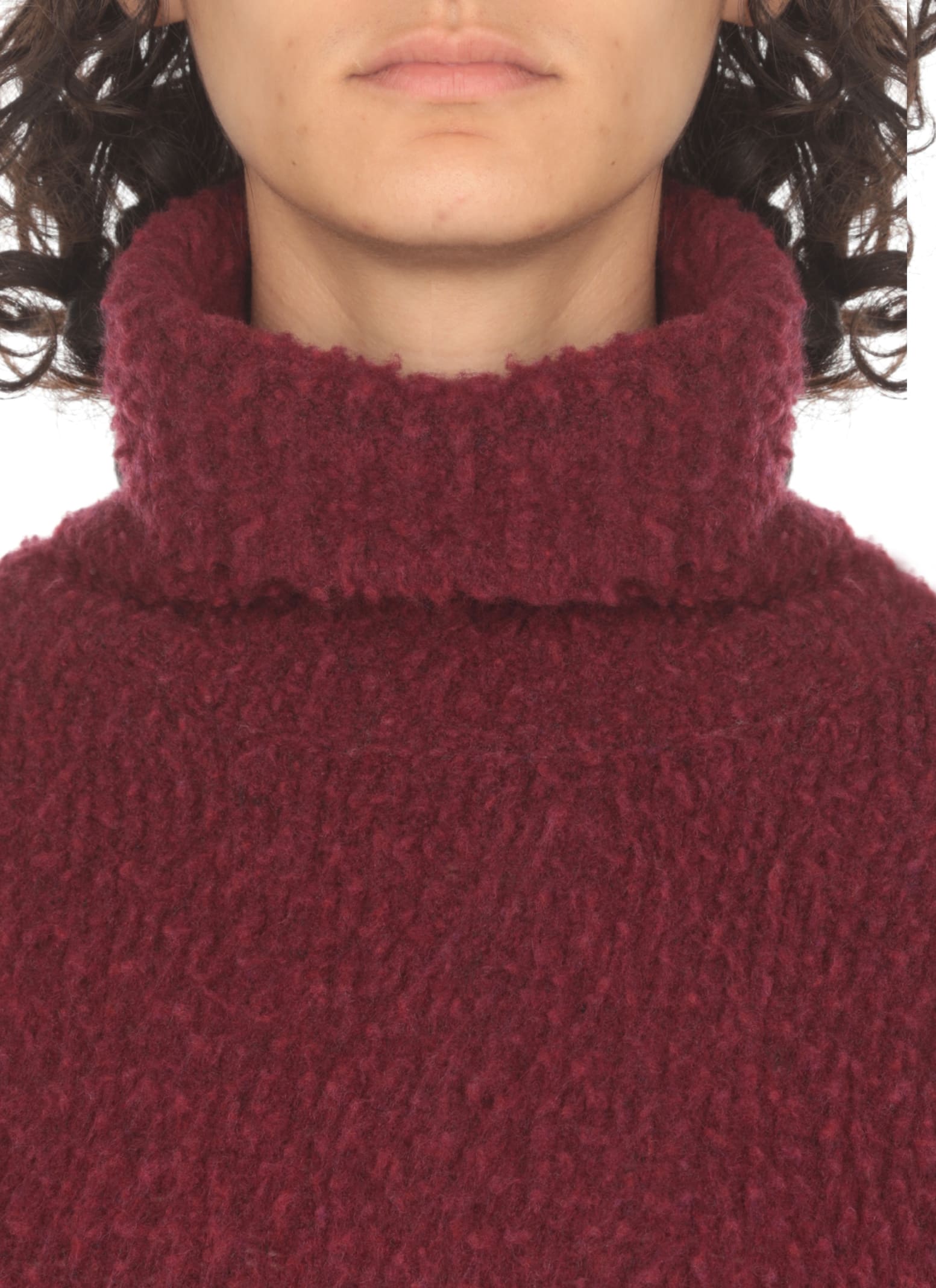 Shop Uma Wang Curly Sweater In Bordeaux