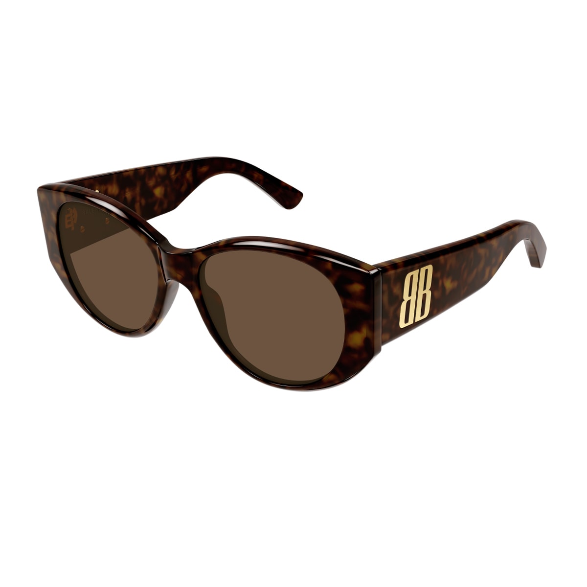 Balenciaga Bb0455s Linea Extreme 002 Havana Brown Sunglasses In Brown