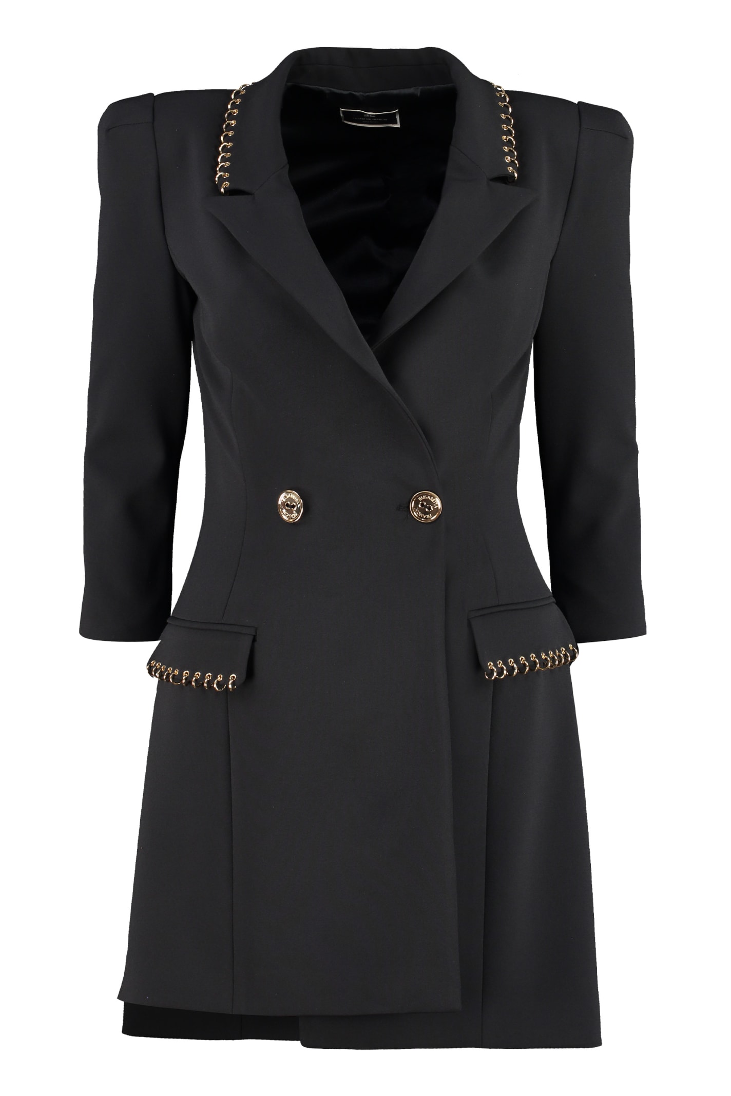 ELISABETTA FRANCHI DOUBLE BREASTED BLAZER DRESS,11899618