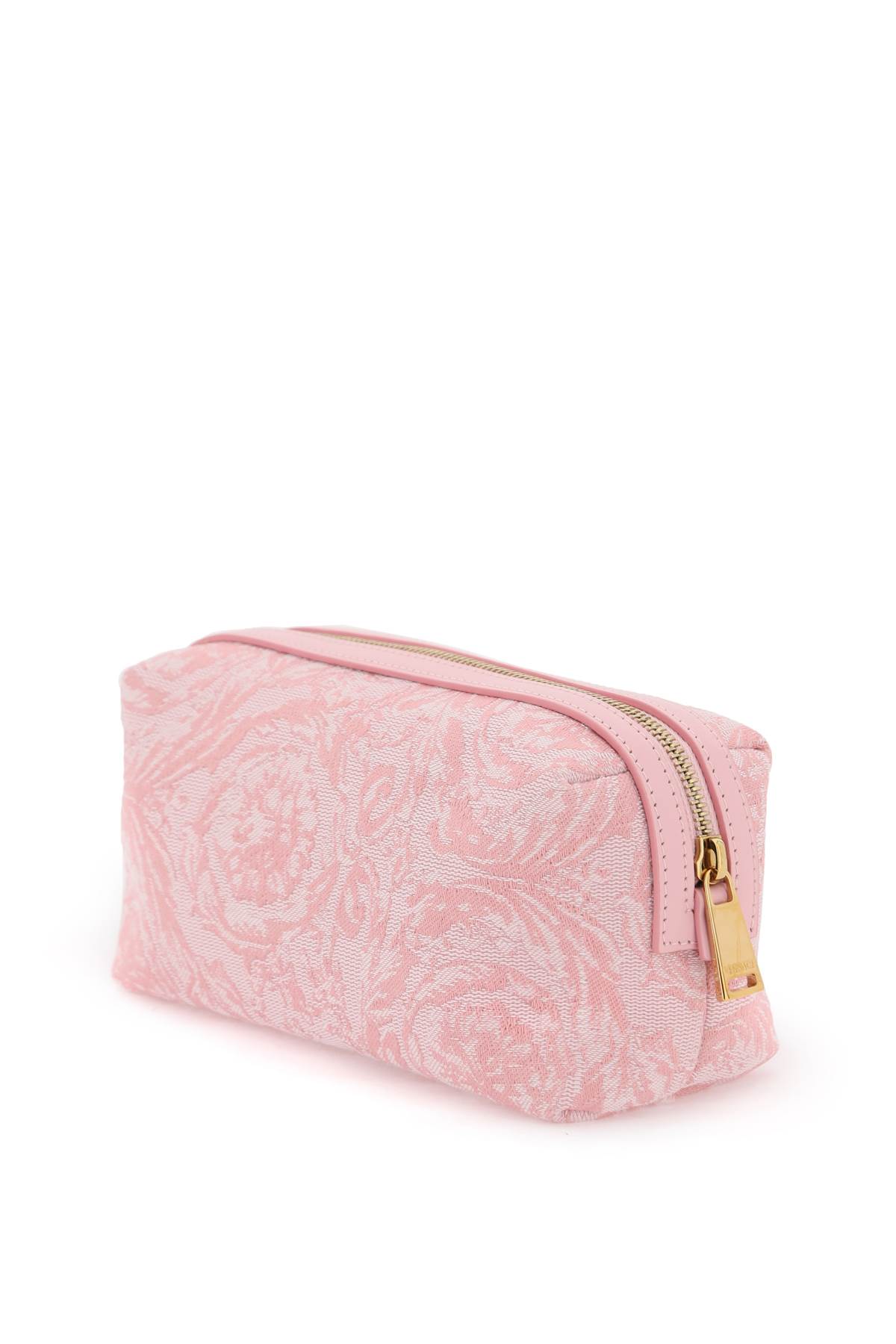 Shop Versace Barocco Vanity Case In Pale Pink English Rose Ve (pink)
