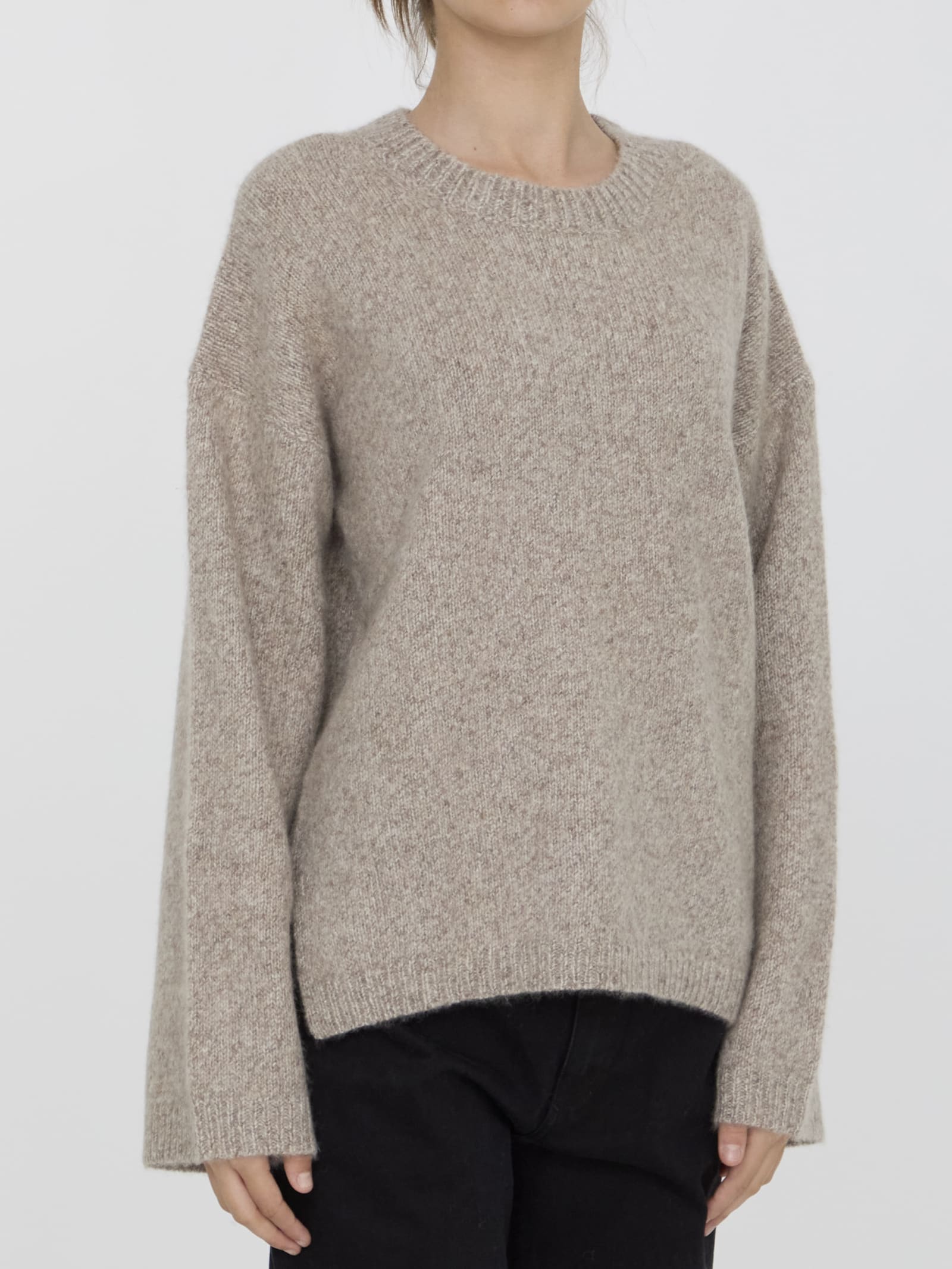 Shop Allude Cashmere And Silk Jumper In Beige