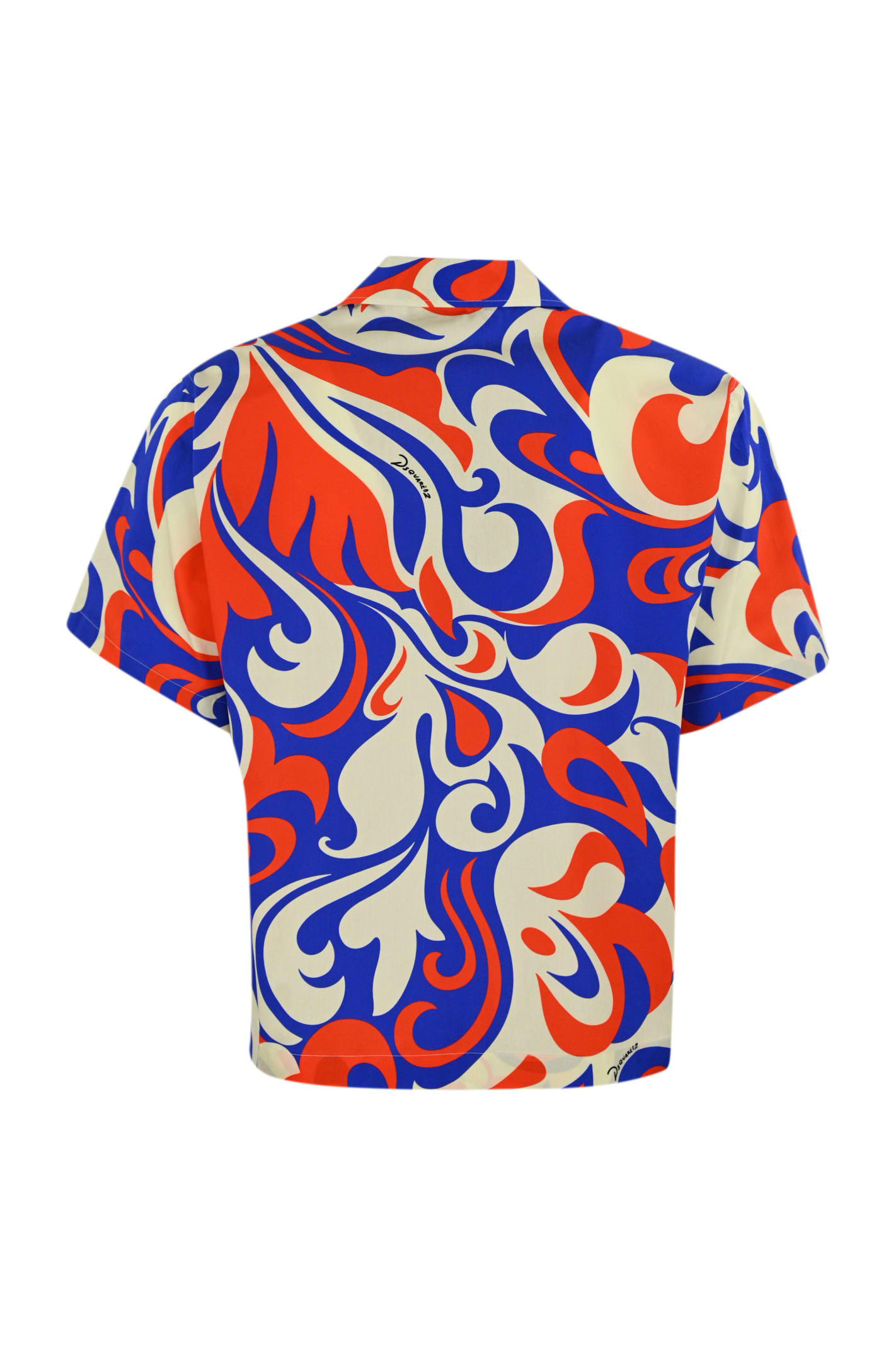 Shop Dsquared2 Patterned Poplin Shirt In Multicolor