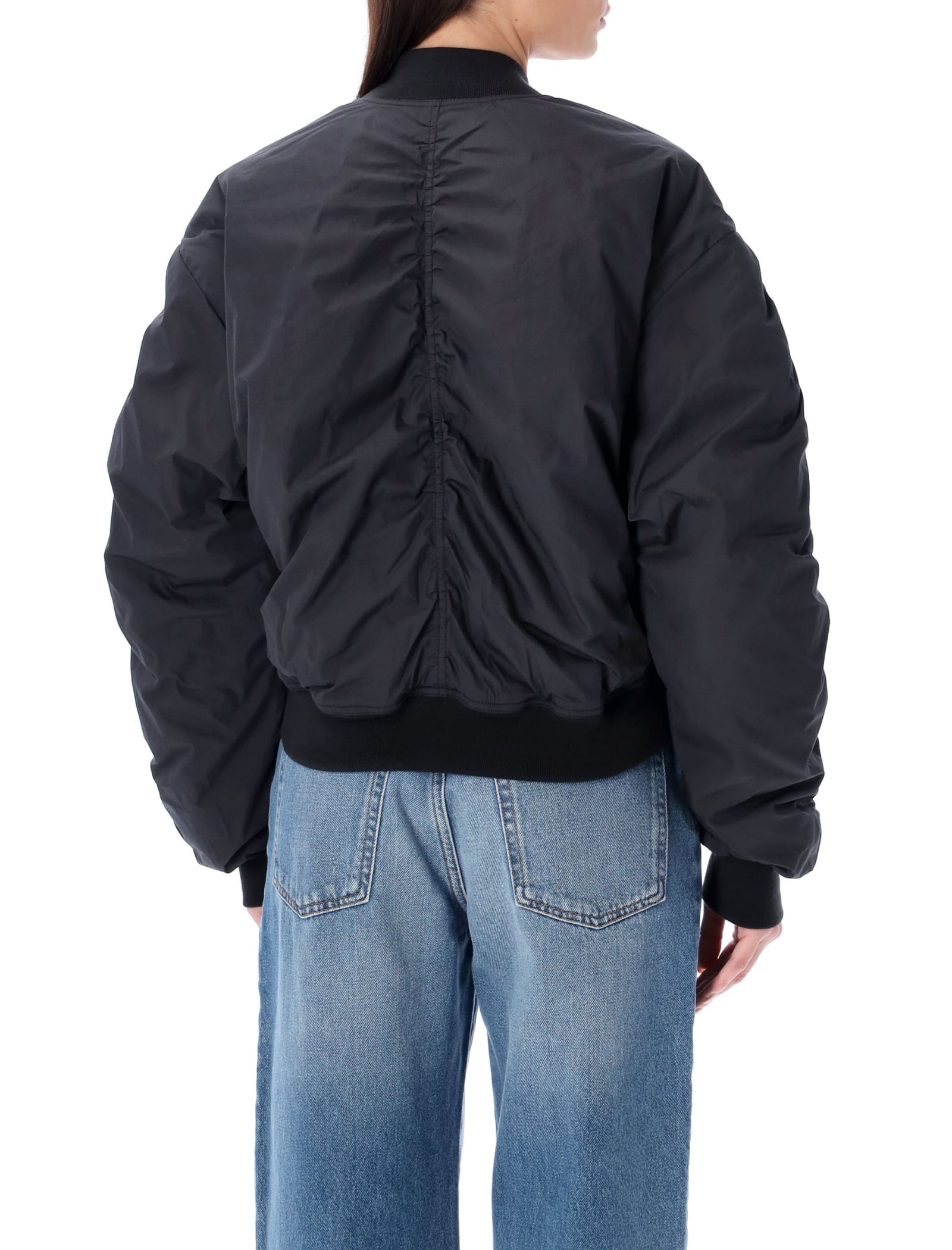 Shop Marant Etoile Bessime Bomber Jacket In Faded Black