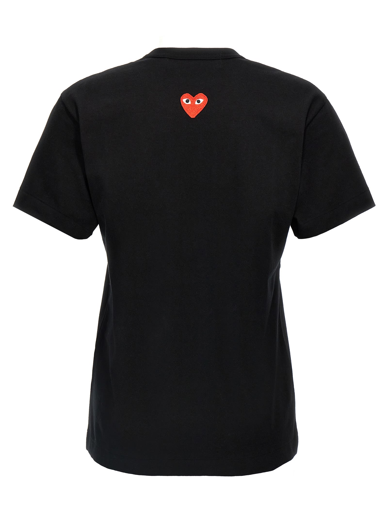 Comme Des Garçons Play Heart Patch T-shirt In Black
