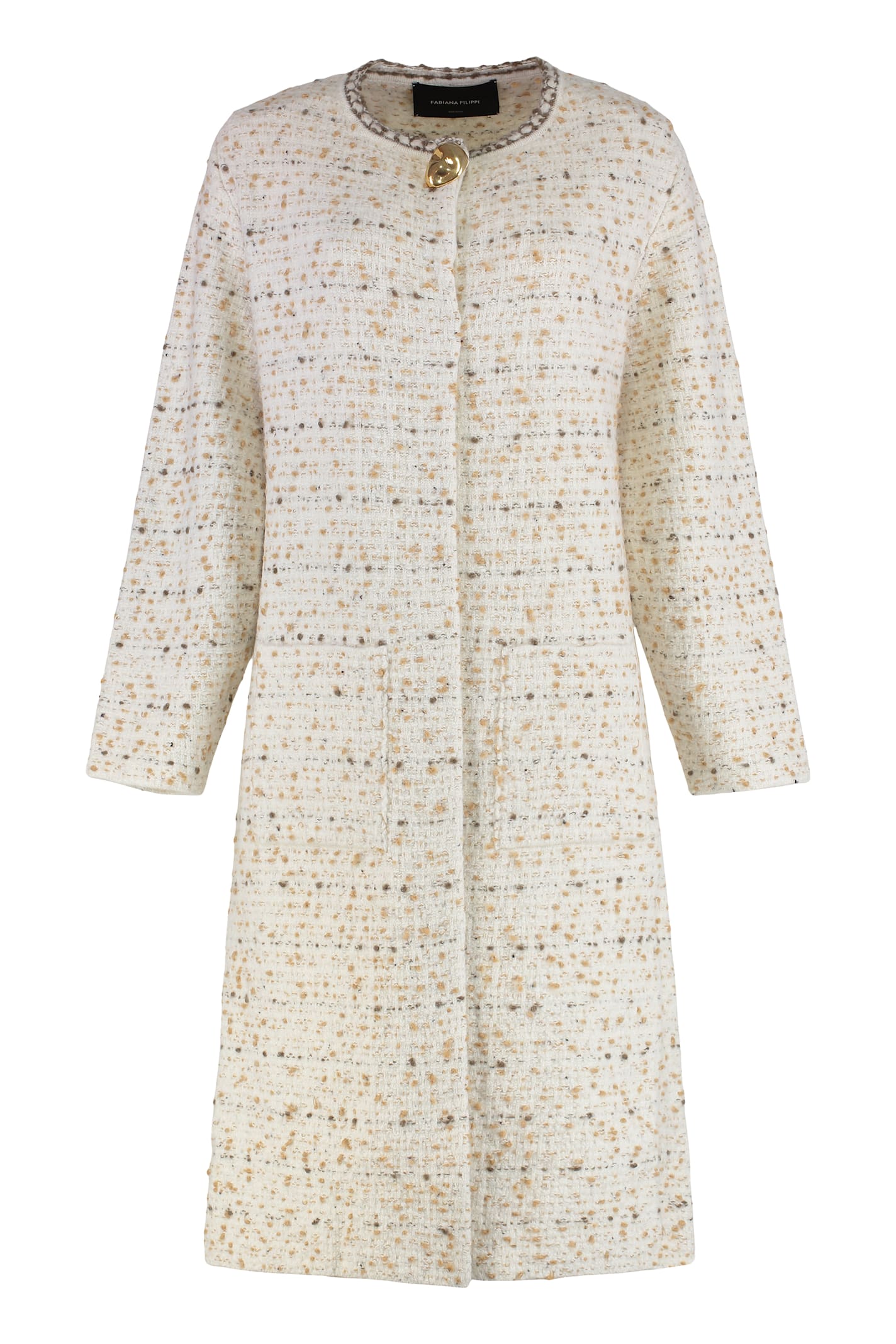 Fabiana Filippi Wool-blend Cardigan In White