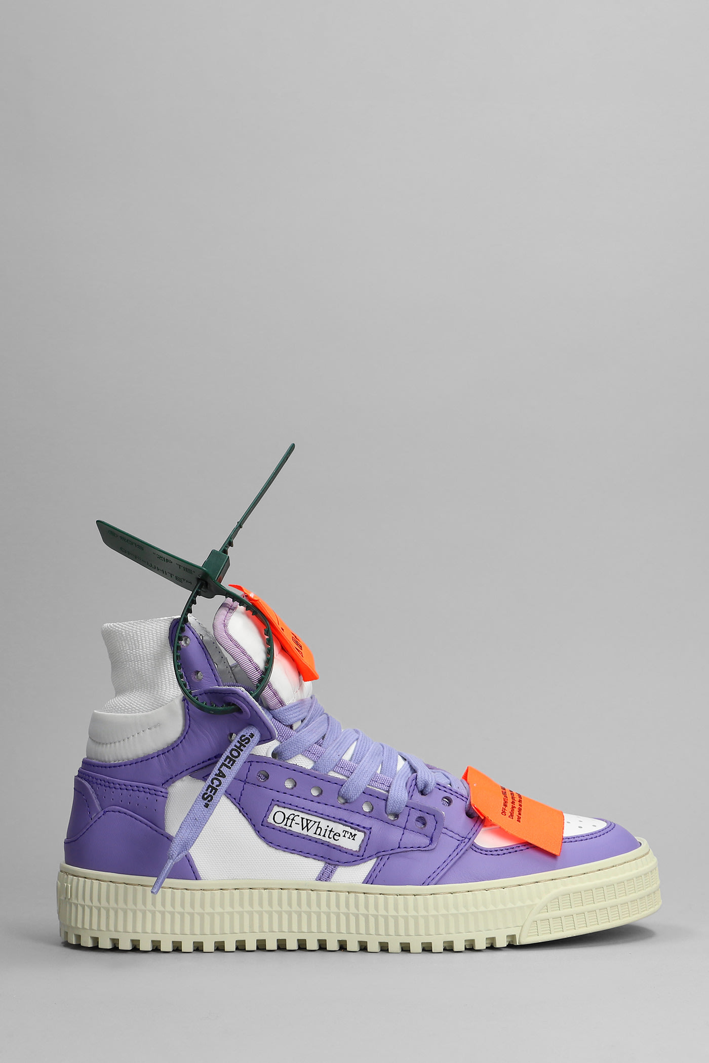 OFF-WHITE 3.0 OFF COURT SNEAKERS IN WHITE LEATHER