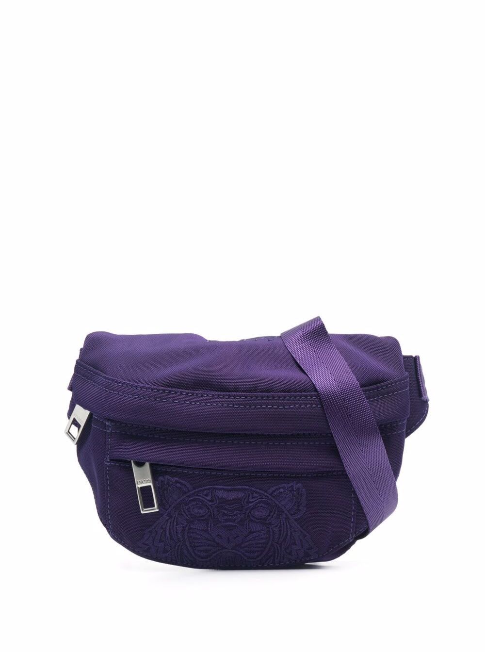 Kenzo Purple Nylon Belt Bag With Logo