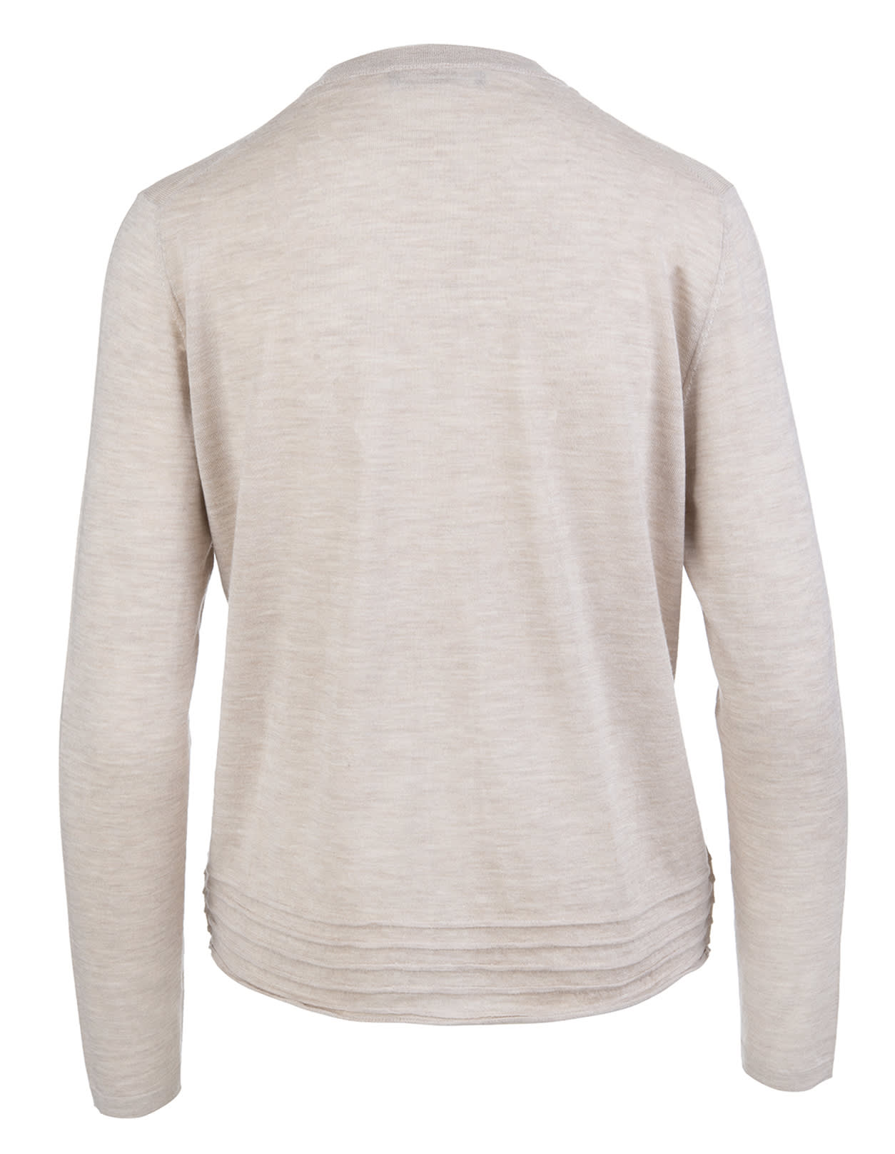 FEDELI FEDELI LIGHT GRAY CARDIGAN WITH ROUND