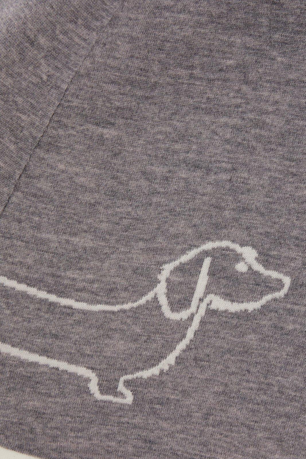 Shop Thom Browne Sleeveless Knitted Mini Dress In Grey