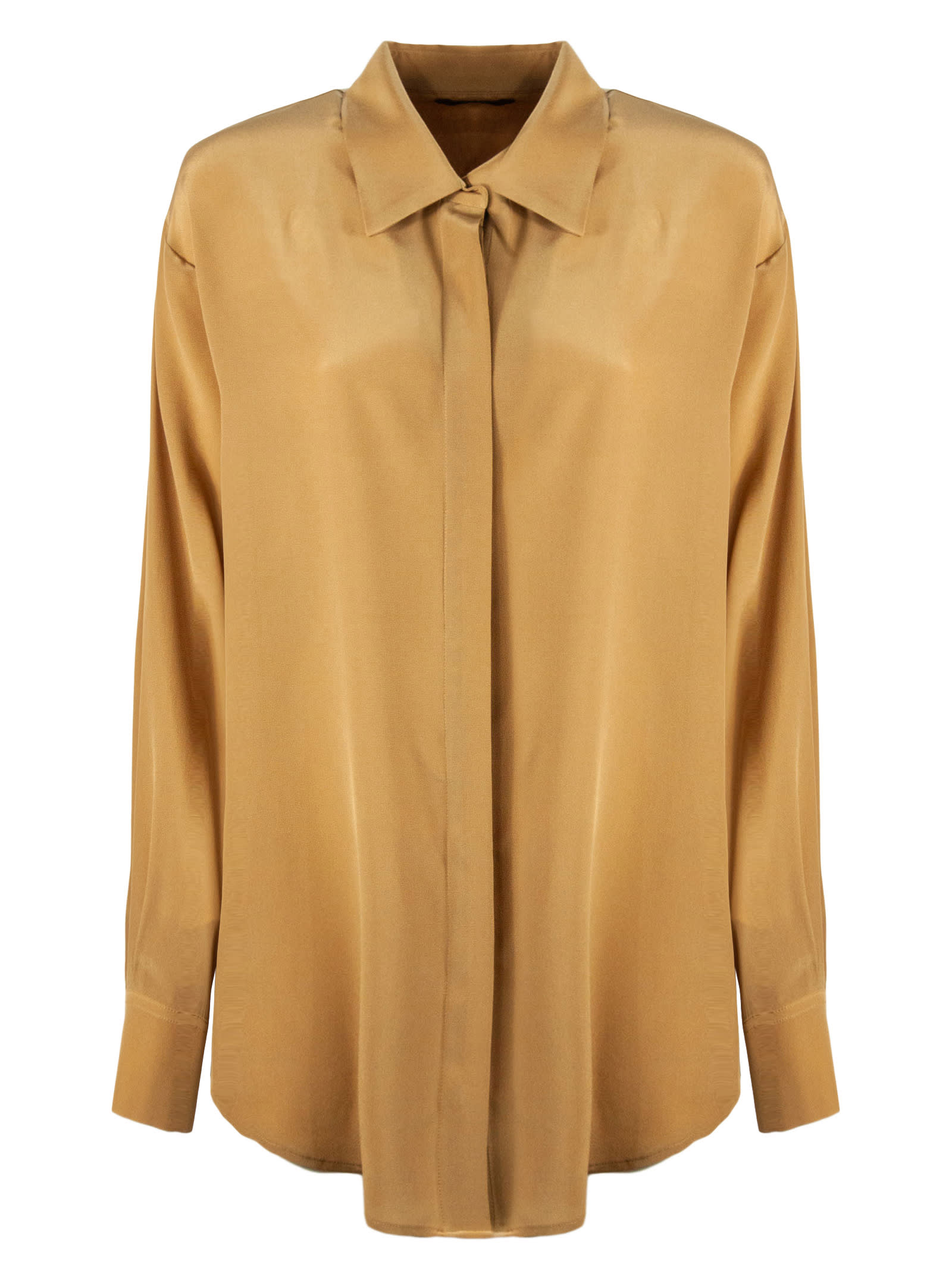Federica Tosi Camel Silk Shirt
