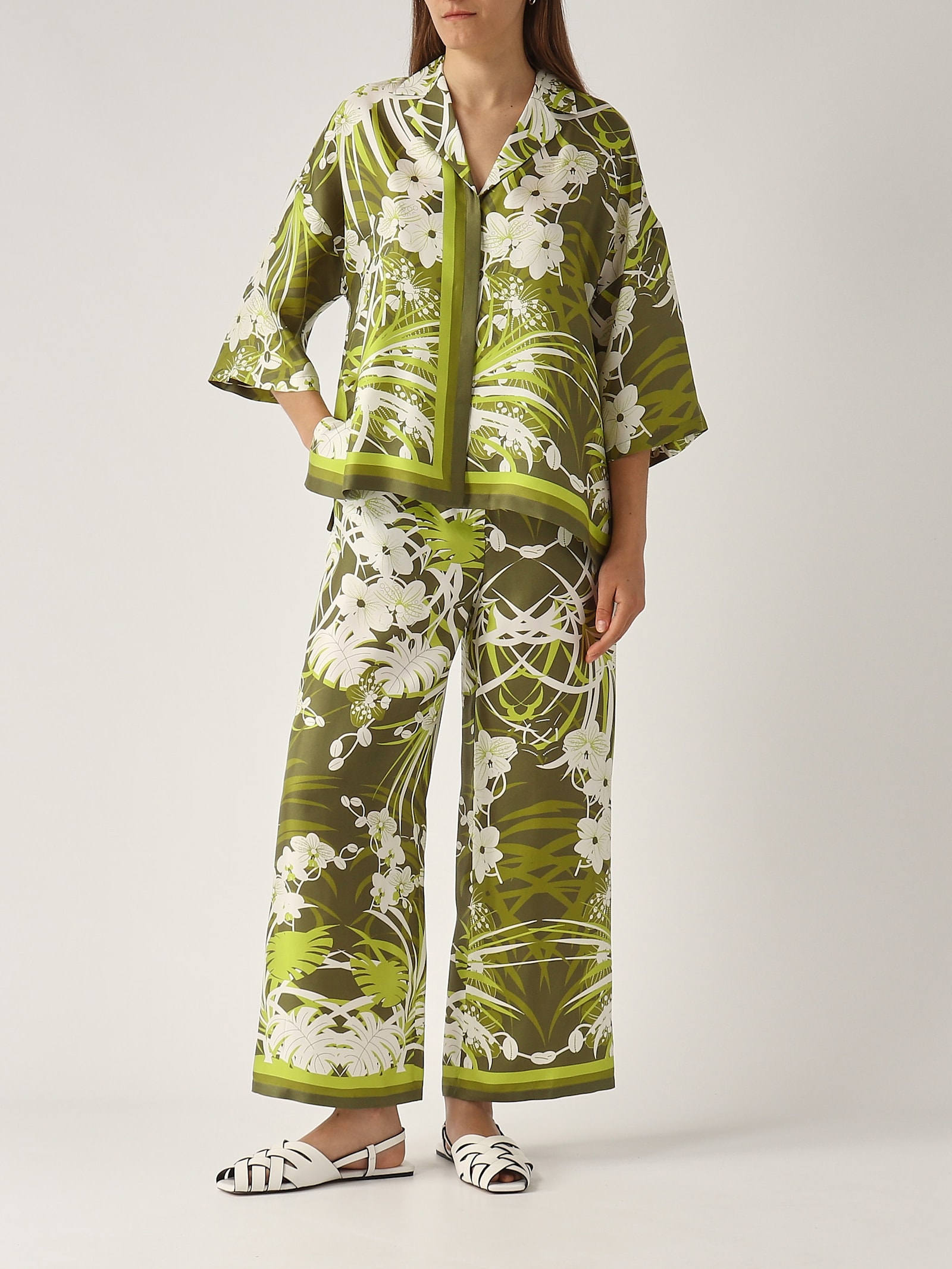 Max Mara Studio Shirt Woman Beige In Green