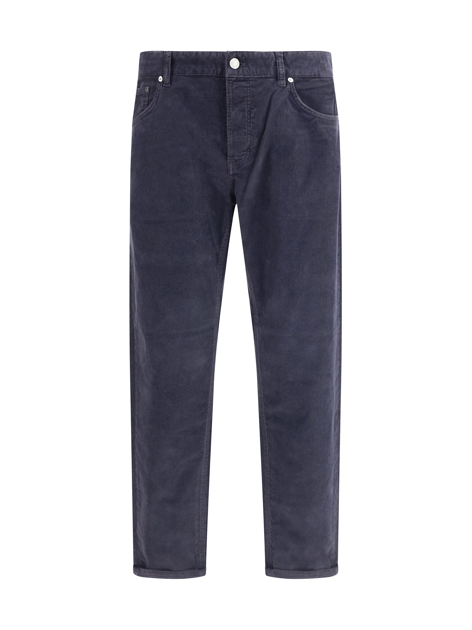 Pt Torino Corduroy Five-pocket Pants In Blue