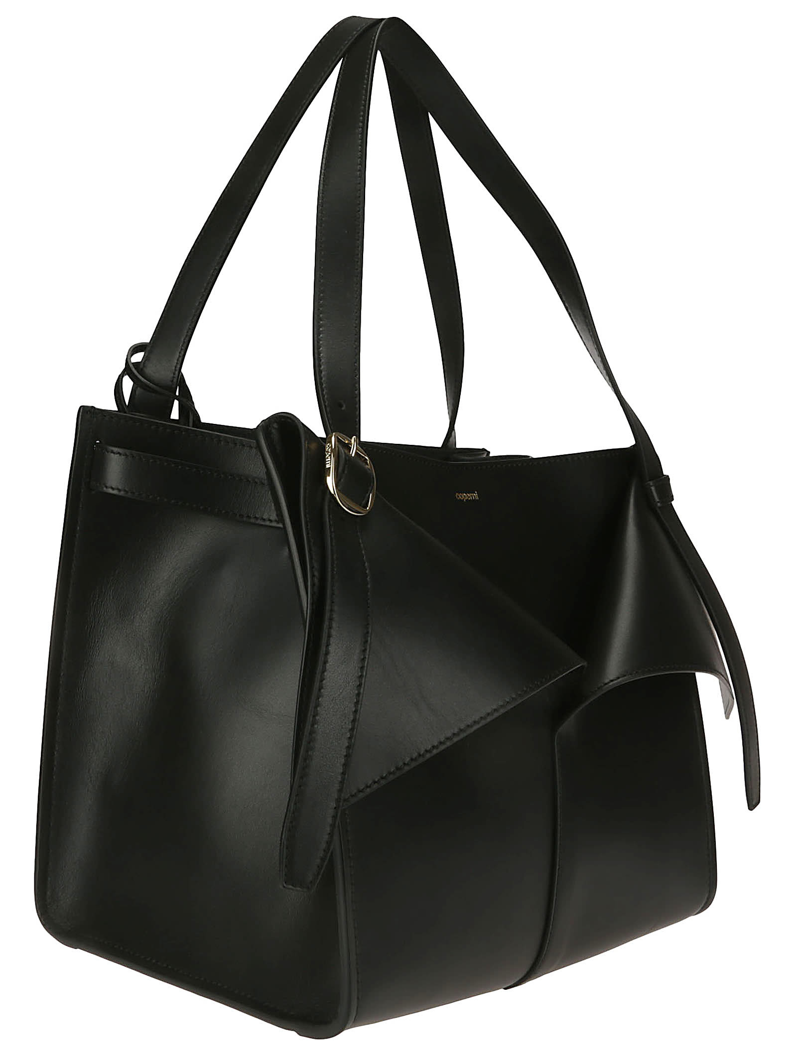 Coperni Buckle Detail Crossbody Top Handle Bag In Black