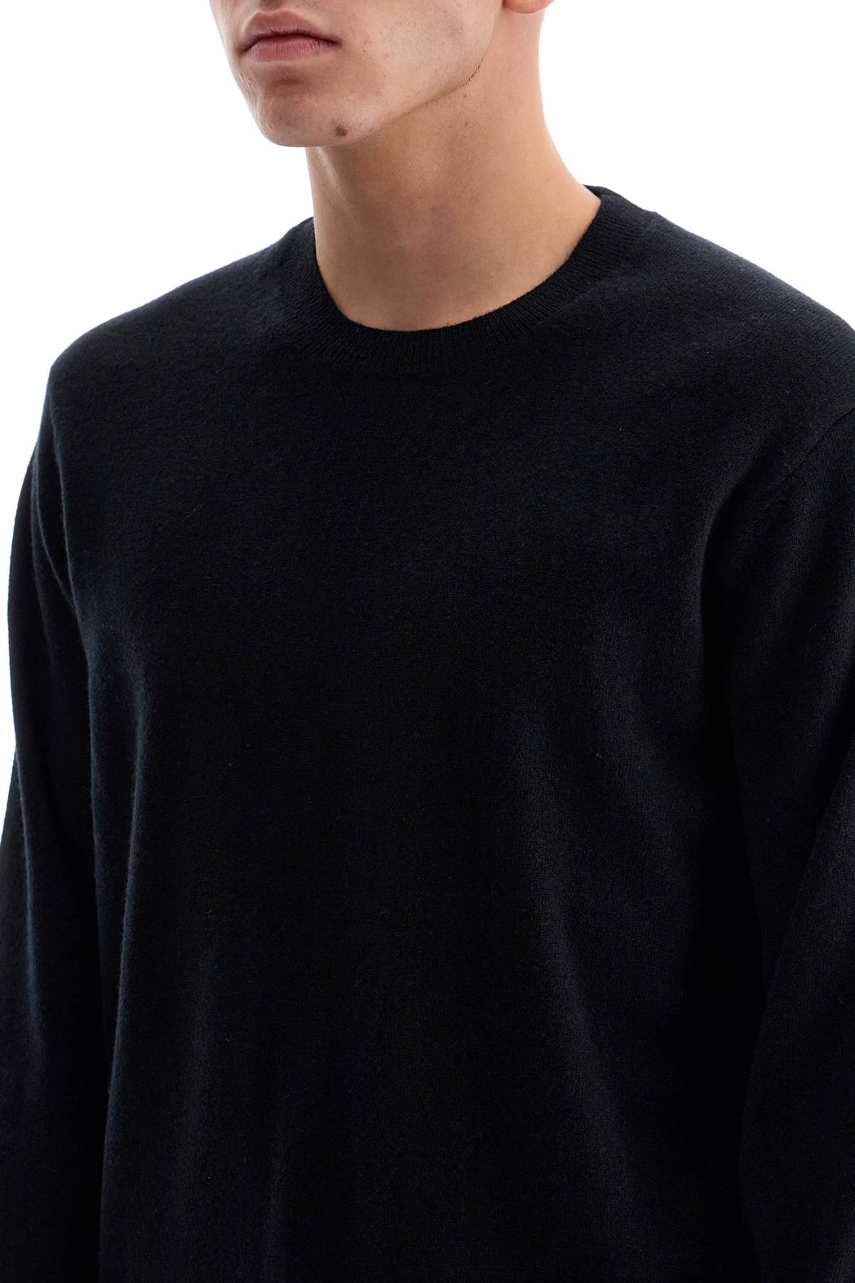 Shop Comme Des Garçons Shirt Wool Crewneck Pullover In Black (black)